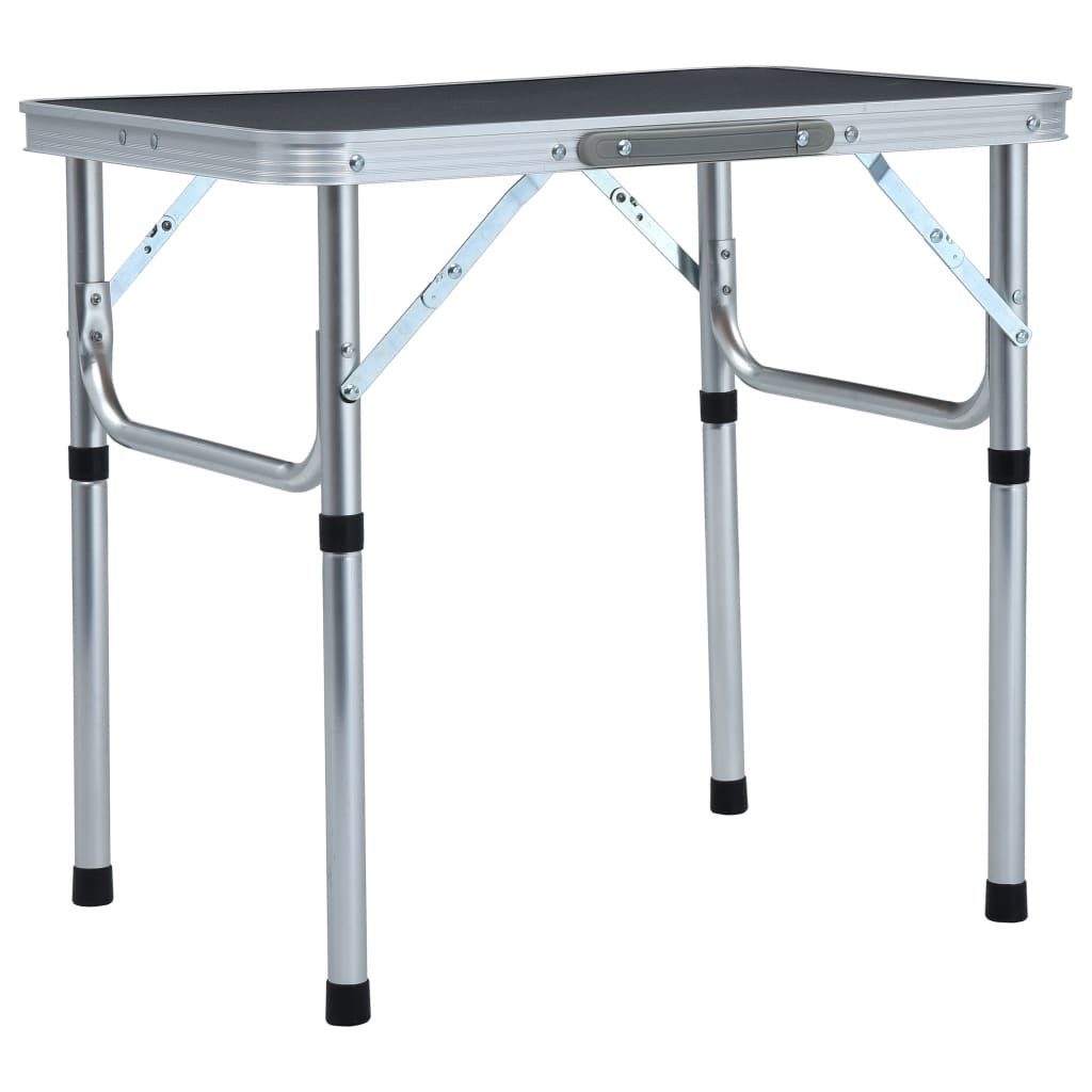 Campingtisch Klappbarer Campingtisch Grau Aluminium 60x45 cm