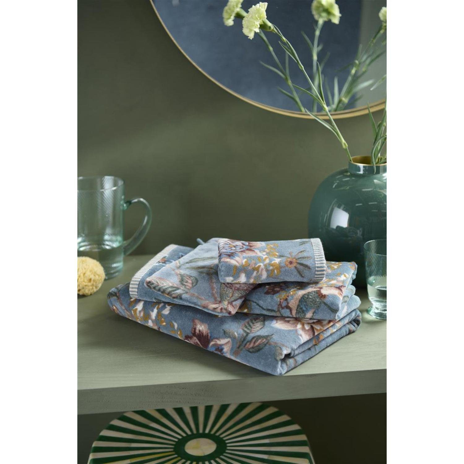 PiP Studio Badetücher Gästehandtuch Secret Garden Blau (30x50cm) günstig online kaufen