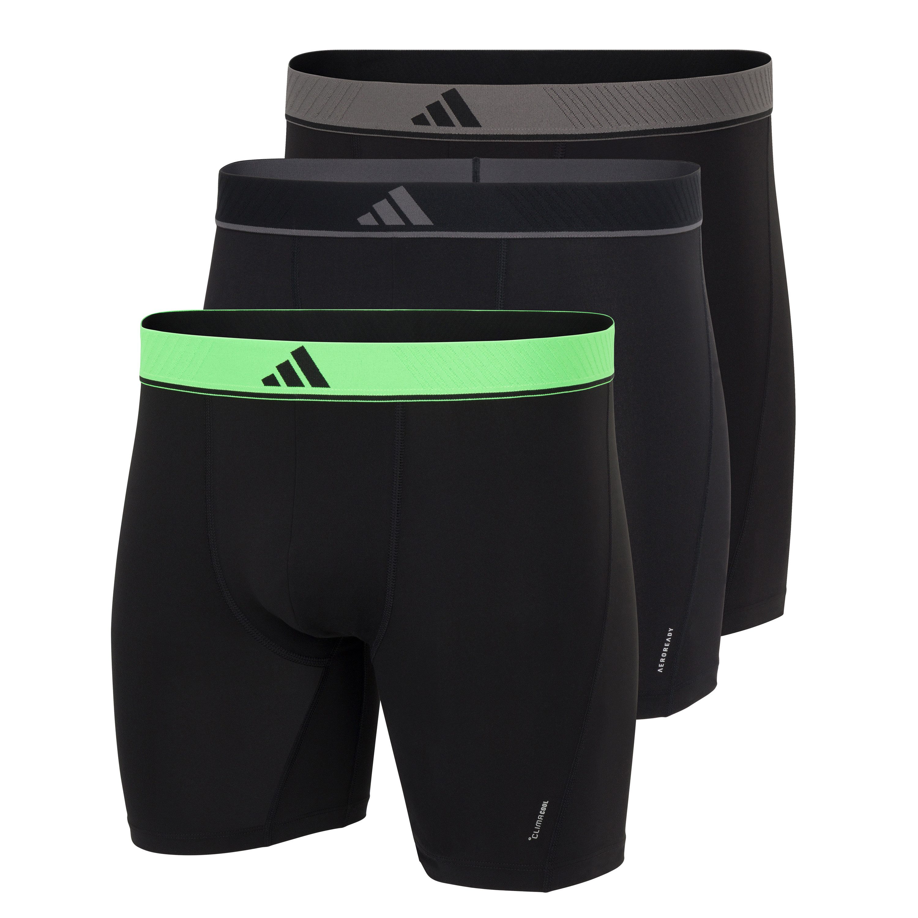 adidas Sportswear Boxer Active Micro Flex (3er Pack) Logo-Bund, elastisch, Mikrofaser, ohne Eingriff