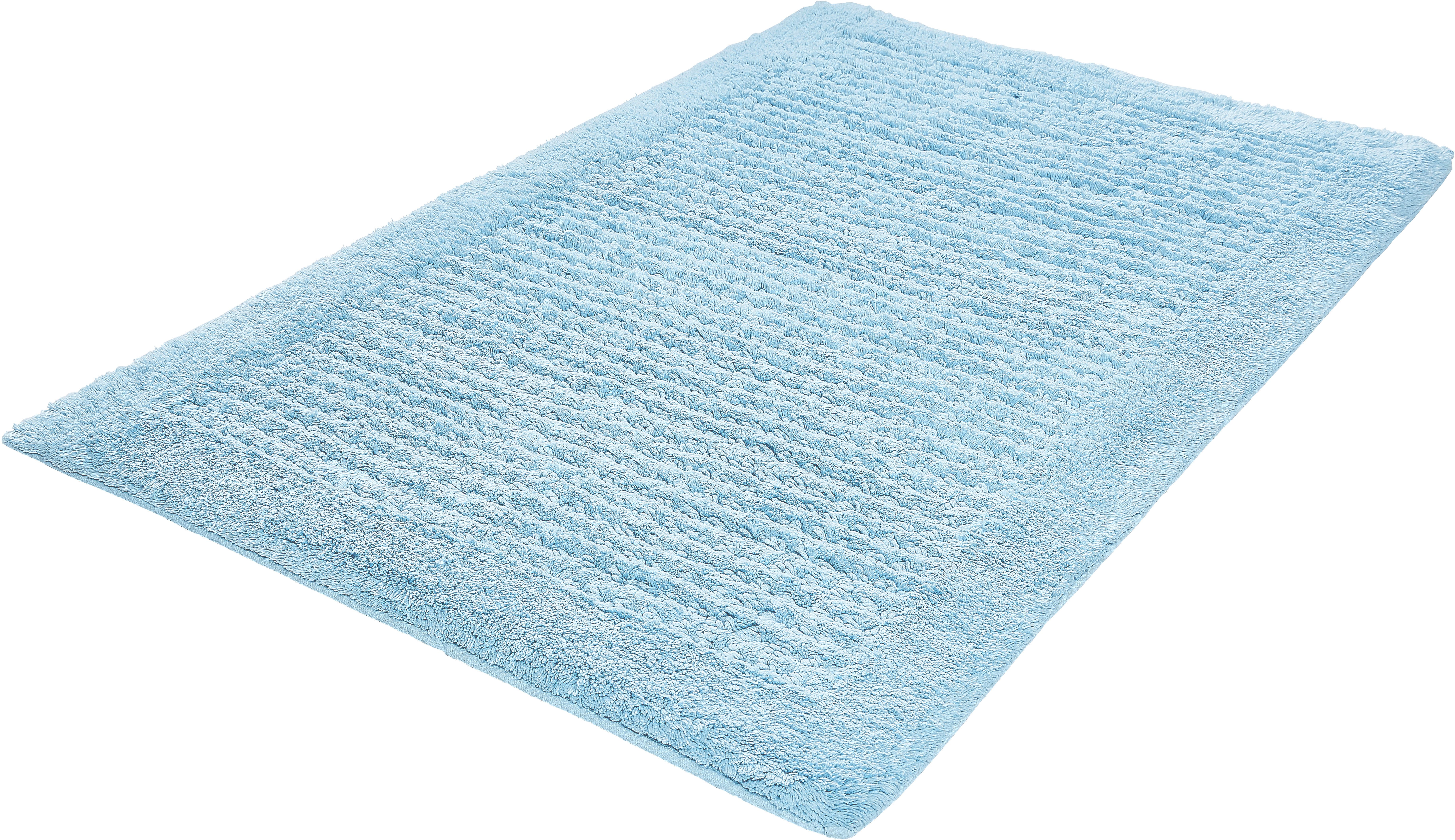 Kleine Wolke Badematte Net, Badvorleger, Badezimmer Teppich, Höhe 17 mm, rutschhemmend beschichtet, fußbodenheizungsgeeignet, Baumwolle, rechteckig, Badteppich, Uni Farben, rutschhhemmend