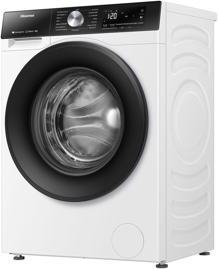 Hisense Waschmaschine 3S Serie WF3S8043BW3, 8 kg, 1400 U/min, Wifi-ConnectLife – Bild 5 von 5