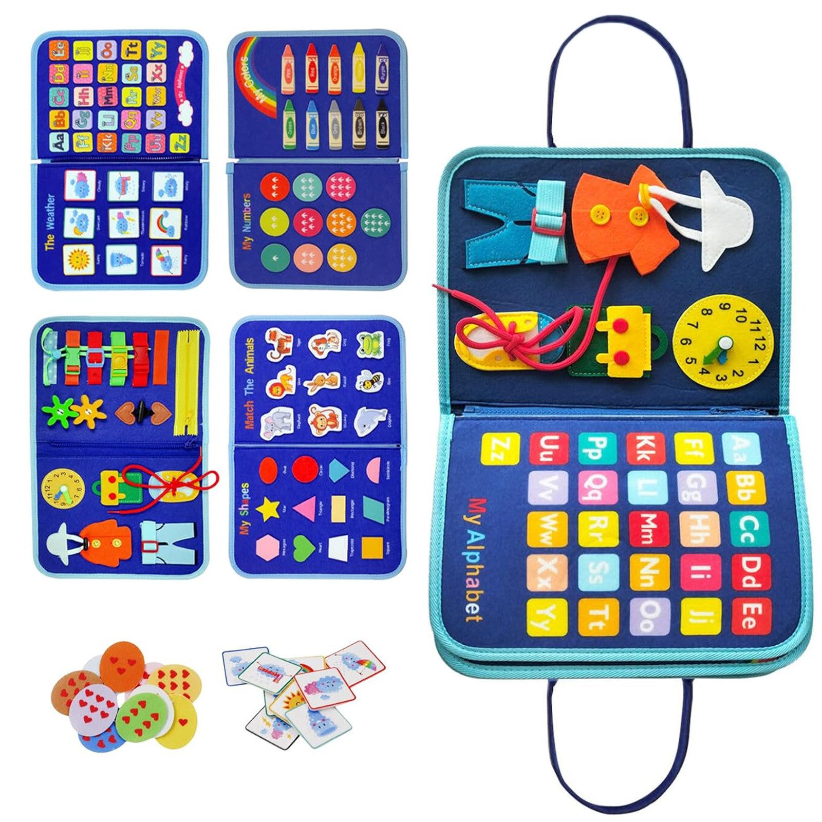 REDOM Lernspielzeug Kinder Tragbares Filz Lernboard günstig online kaufen