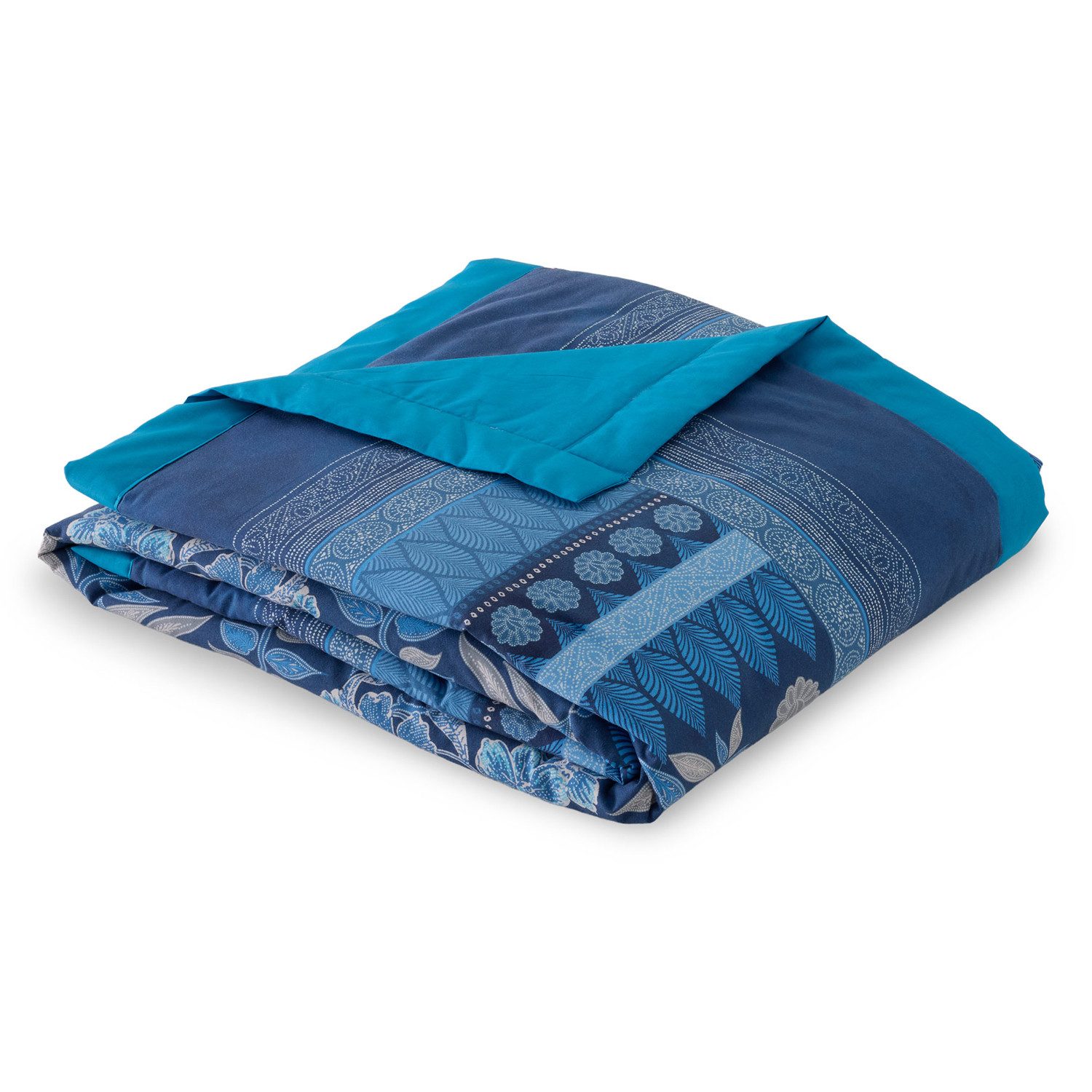 Plaid Bassetti Granfoulard Plaid Decke Wohndecke Varigotti B1 blau 135x190, Bassetti, Hochwerige italienische Markenqualität