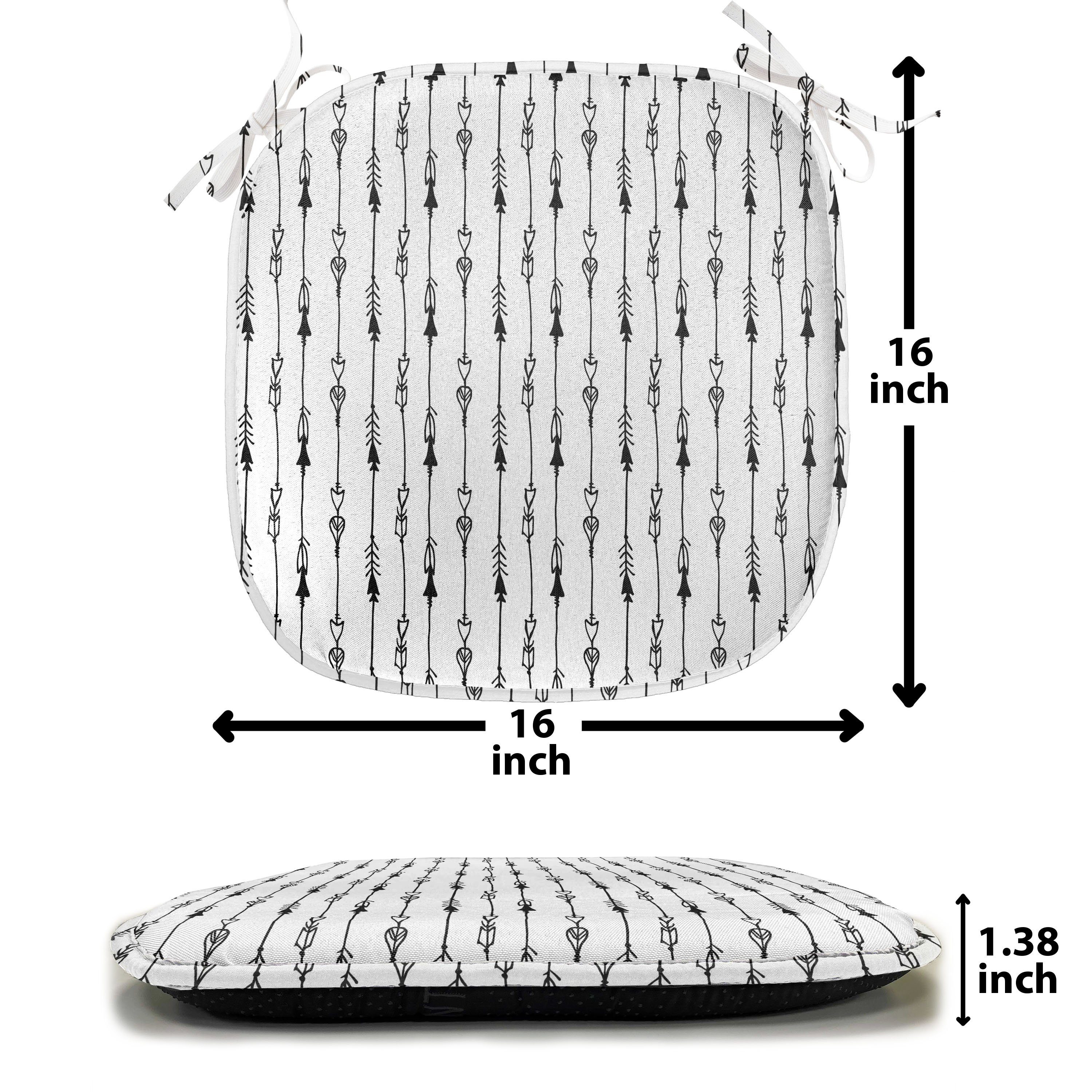 Tribe Küchensitze, Stuhlkissen Riemen Schwarz-Weiss mit Vintage-Pfeil wasserfestes für Kissen Dekoratives Abakuhaus