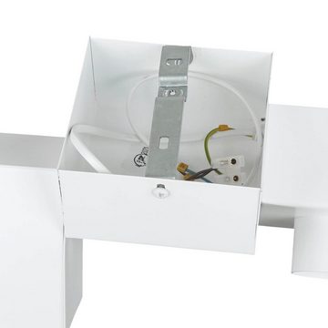 Licht-Erlebnisse Deckenleuchte SKYE, ohne Leuchtmittel, Deckenlampe Weiß Metall 2x GU10 Modern Design