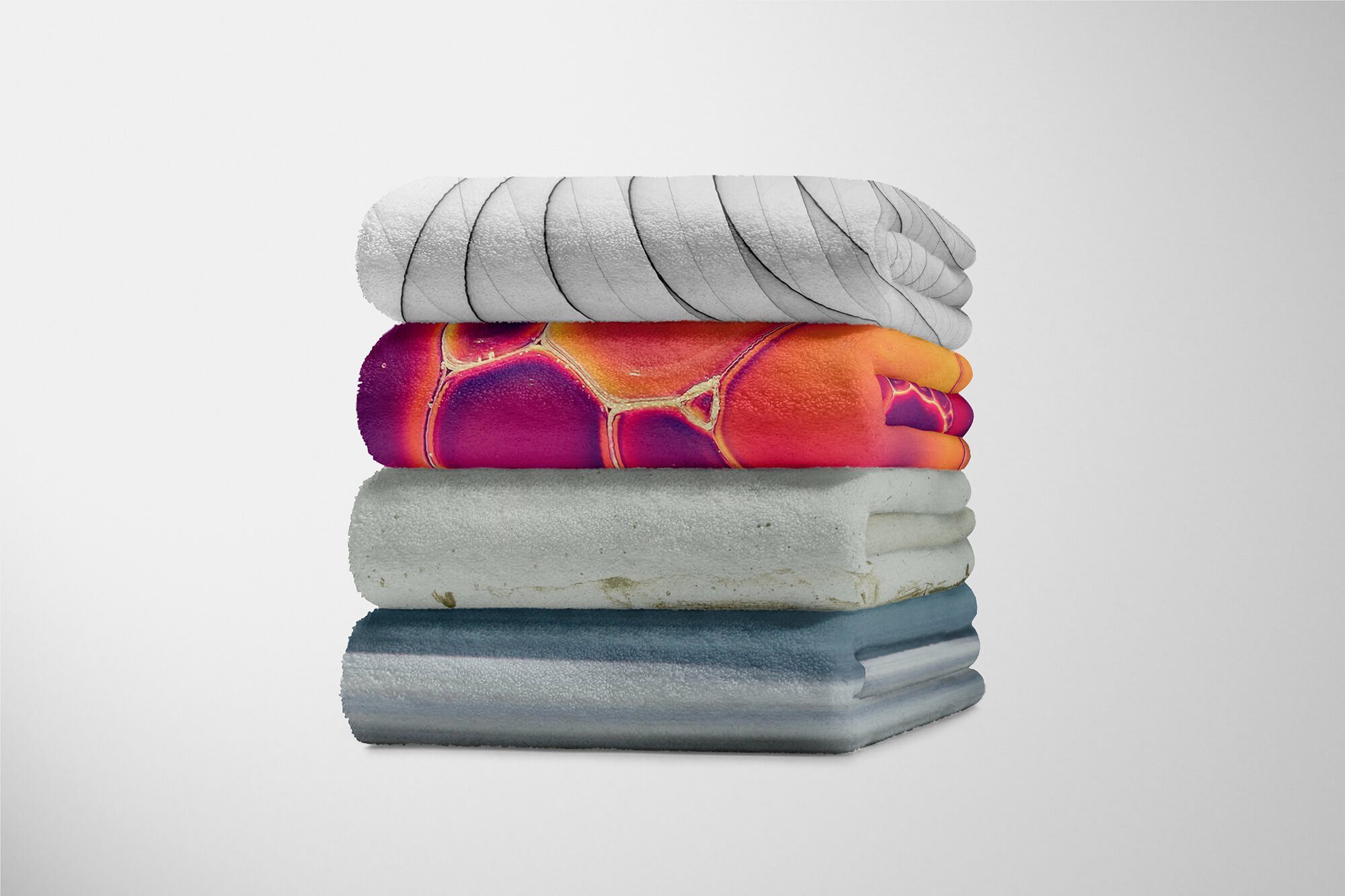 Baumwolle-Polyester-Mix Beton mit (1-St), Kuscheldecke Betonstruktur Grau Auf, Fotomotiv Saunatuch Strandhandtuch Art Sinus Handtuch Handtuch Handtücher