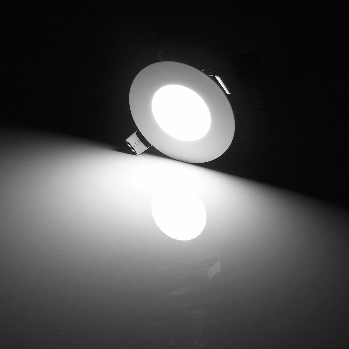 LED Lampe rund iscooter Ultra 120mm 120mm 10x Set, Einbauleuchte Ø Einbautiefe 330lm flach 6400K Kaltweiß 6W