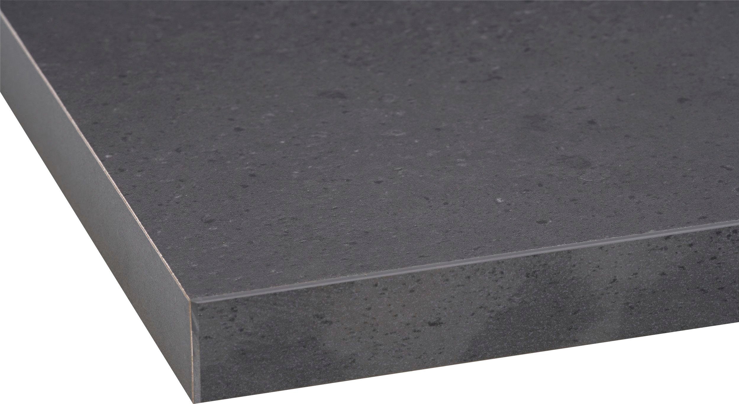Stellbreite mit Füßen, Bern, mit 160x95 höhenverstellbaren OPTIFIT Kücheninsel Metallgriffen basaltgrau/basaltgrau-anthrazit cm