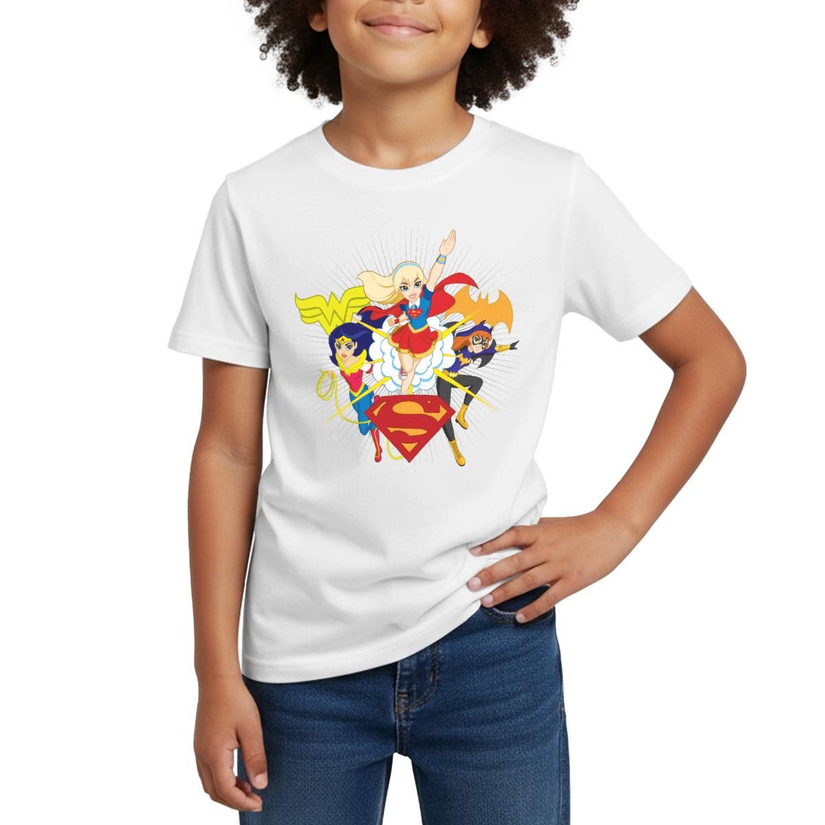 Spreadshirt T-Shirt Super Hero Girls Wonder Woman Supergirl Batgirl Kinder T-Shirt (1-tlg)