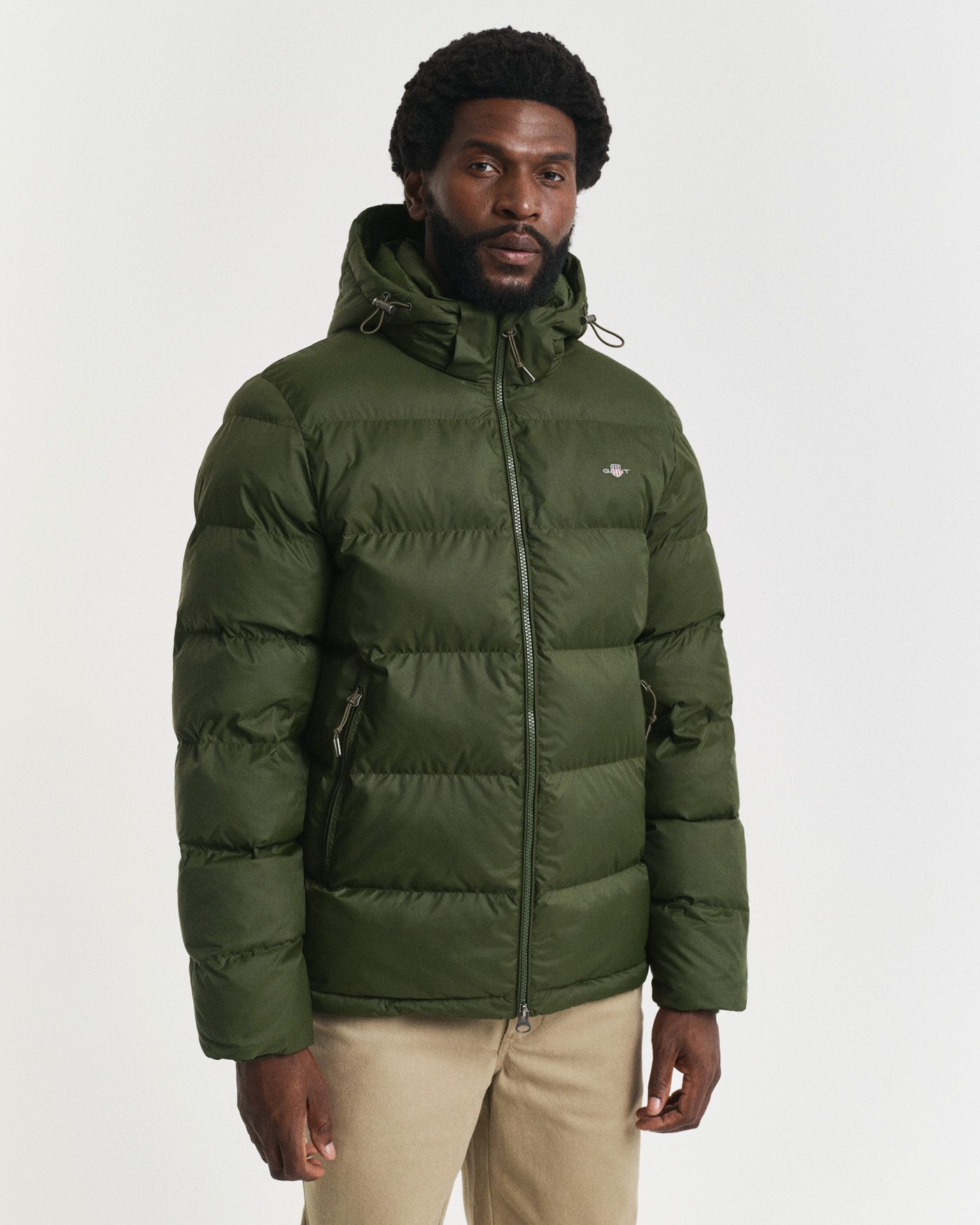 Gant Steppjacke ACTIVE CLOUD JACKET regular fit, abnehmbare Kapuze, 2-Wege-Reißverschluss