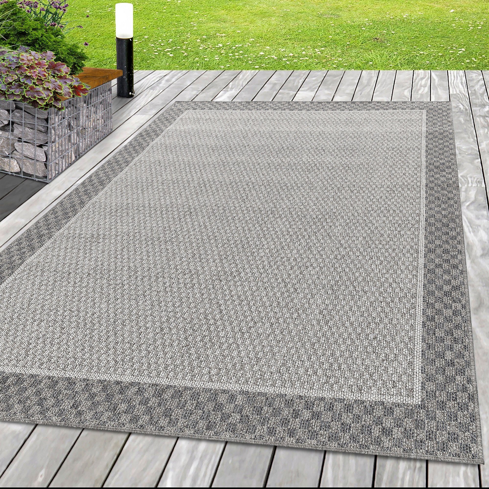 SIMPEX24 Outdoorteppich Bordüre Design, Läufer, Höhe: 7 mm, Outdoor Teppich günstig online kaufen