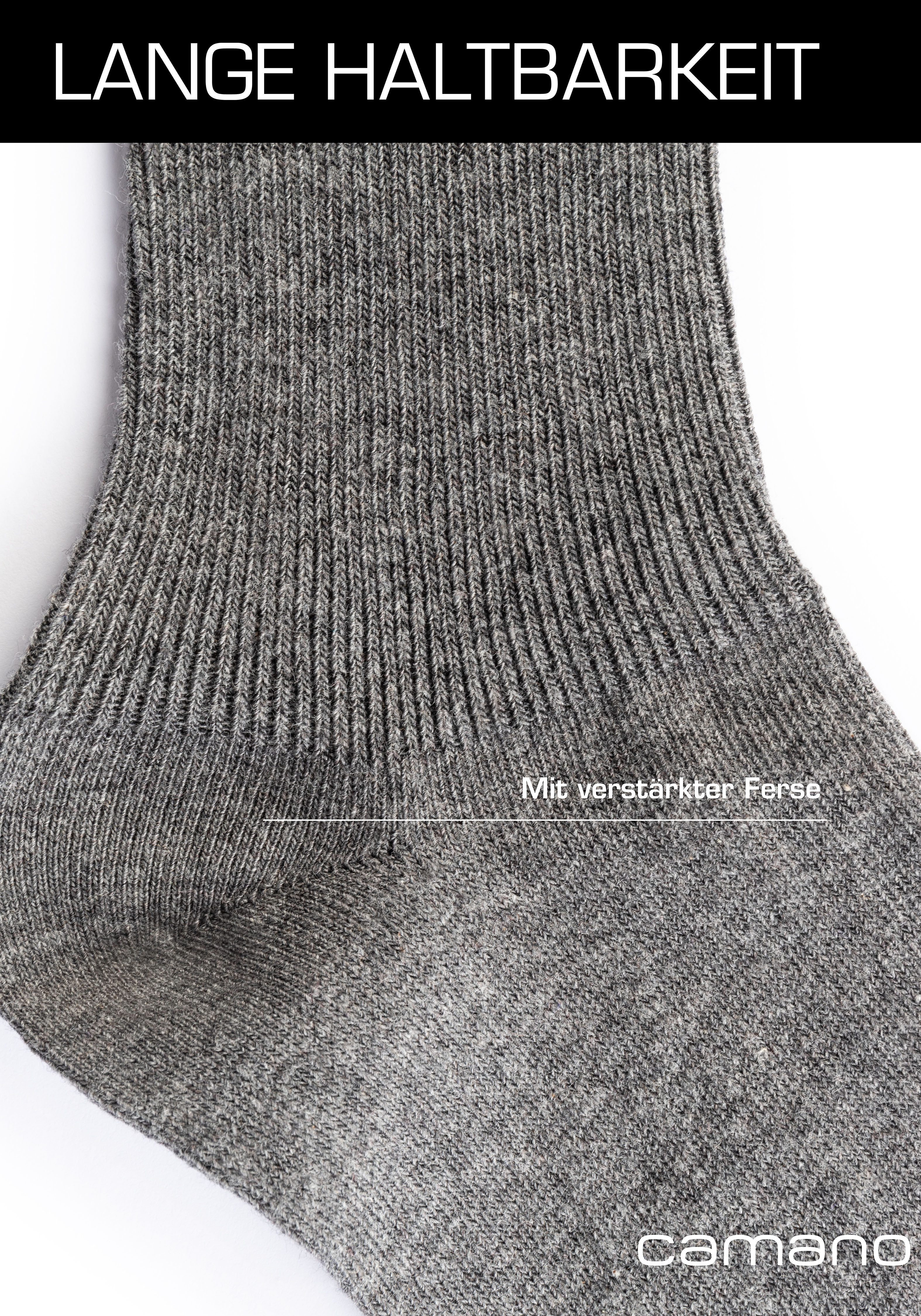 Camano Socken comfort (4-Paar, 4 Paar) superweiche Bündchen, venenfreundliche Socken