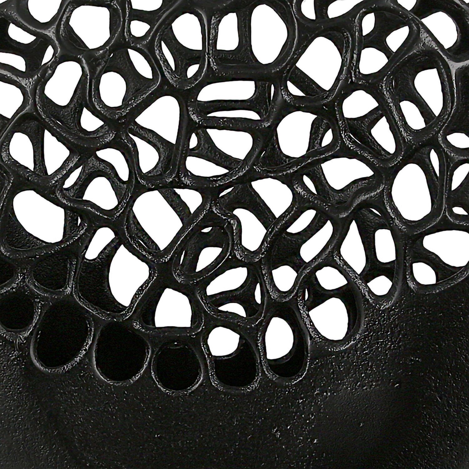 GILDE Dekovase OSAKA Vase - schwarz - Aluminium - H. 27cm x B. 29cm - Dekovase (1 Stück), Elegante Blumenvase - Perfekte Tischdeko - Vasen für jede Deko