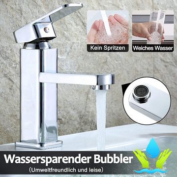 AUFUN Waschtischarmatur Wasserhahn Bad Spültischarmatur für Waschtisch