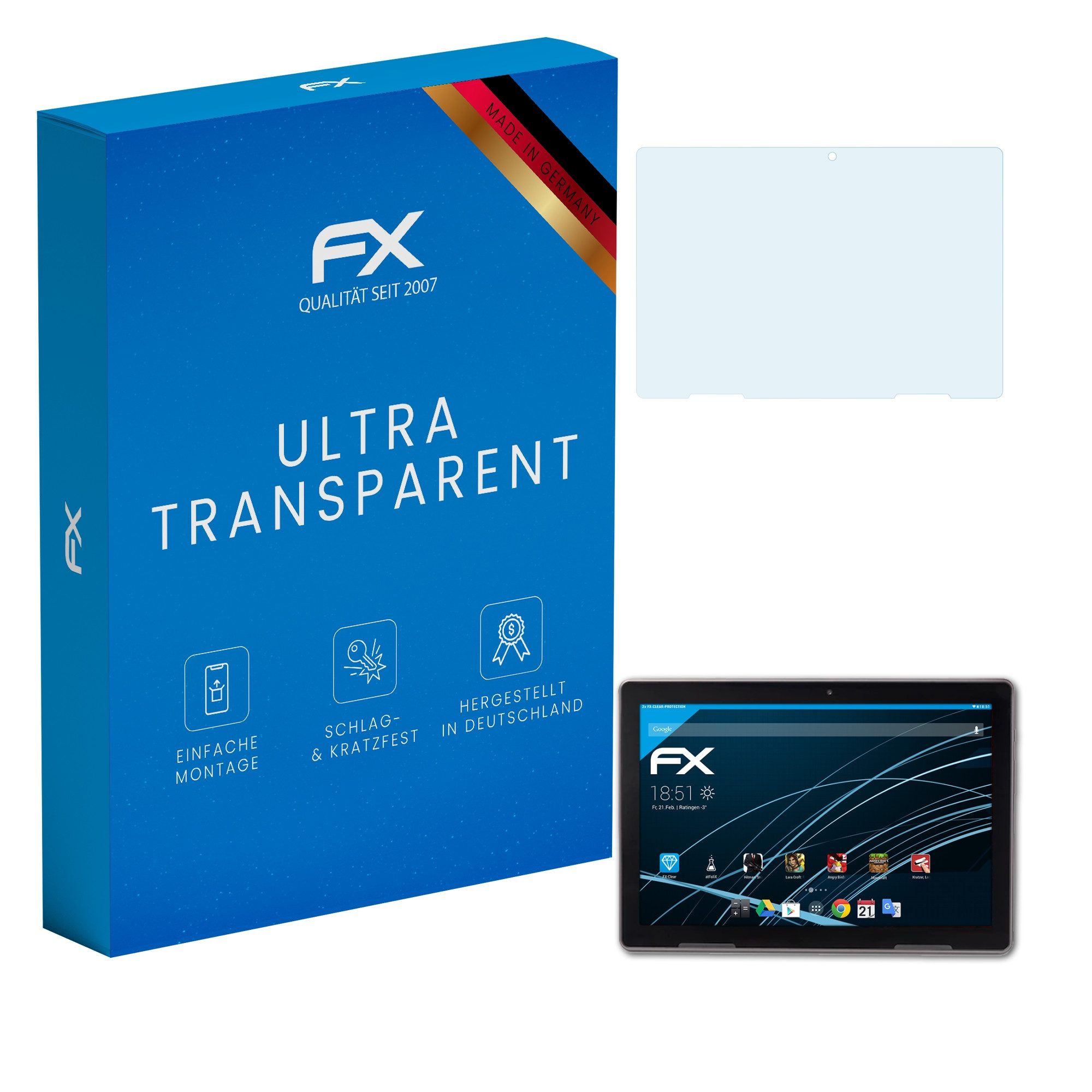 Schutzfolie Displayschutz für Medion LIFETAB P10912 MD60561