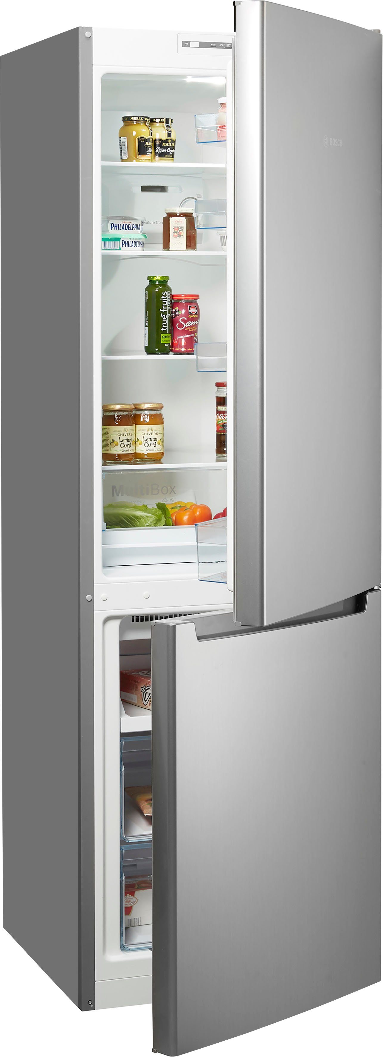 Image of BOSCH Kühl-/Gefrierkombination 2 KGN36NLEB, 186 cm hoch, 60 cm breit