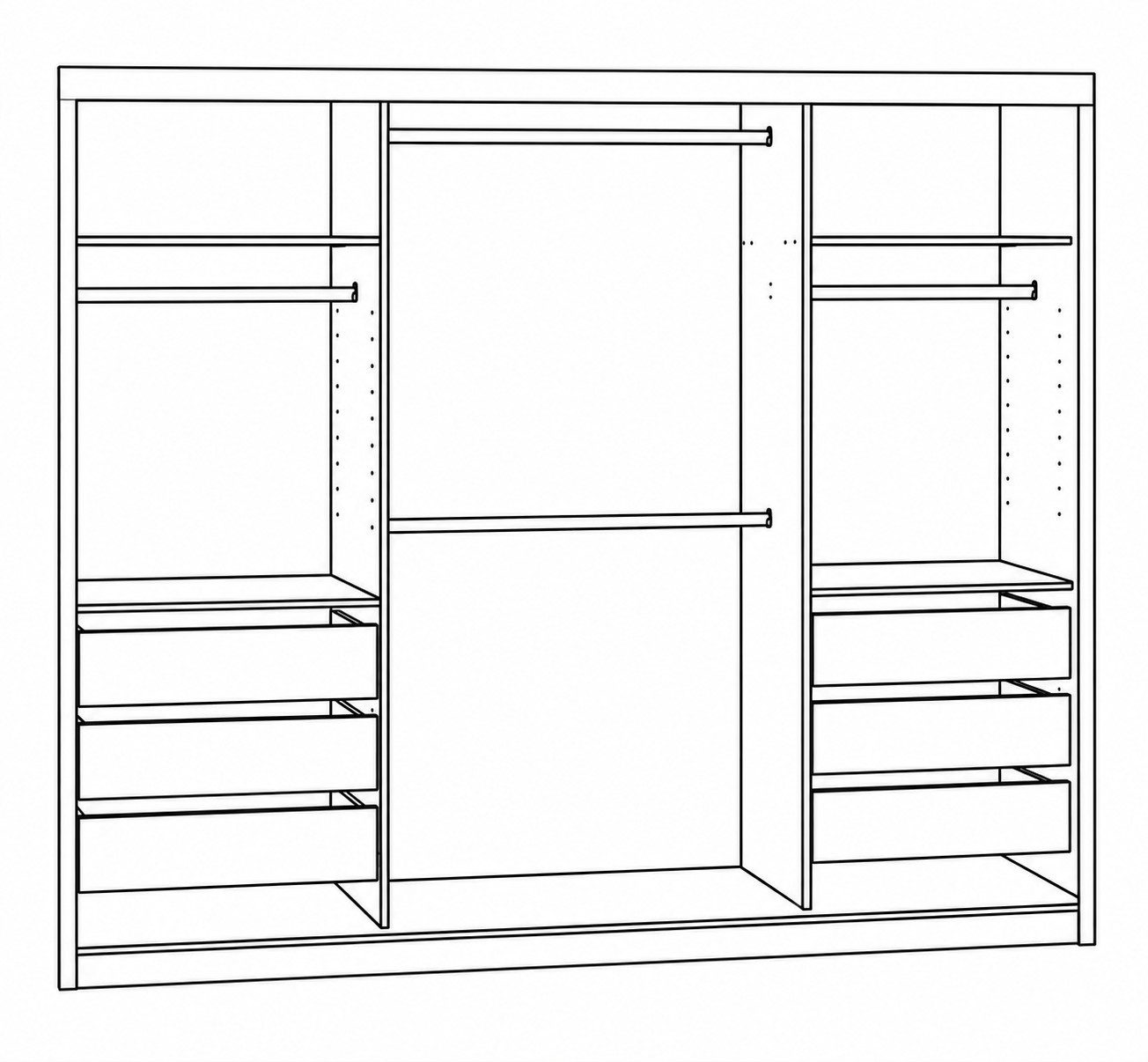 A&J MöbelLand GmbH Schiebetürenschrank TOP Moderner 3-türiger Kleiderschrank mit Spiegel (TOP ANGEBOT! Geräumiger Schrank mit einer Breite von 200 cm ideal zur  – Bild 3 von 5