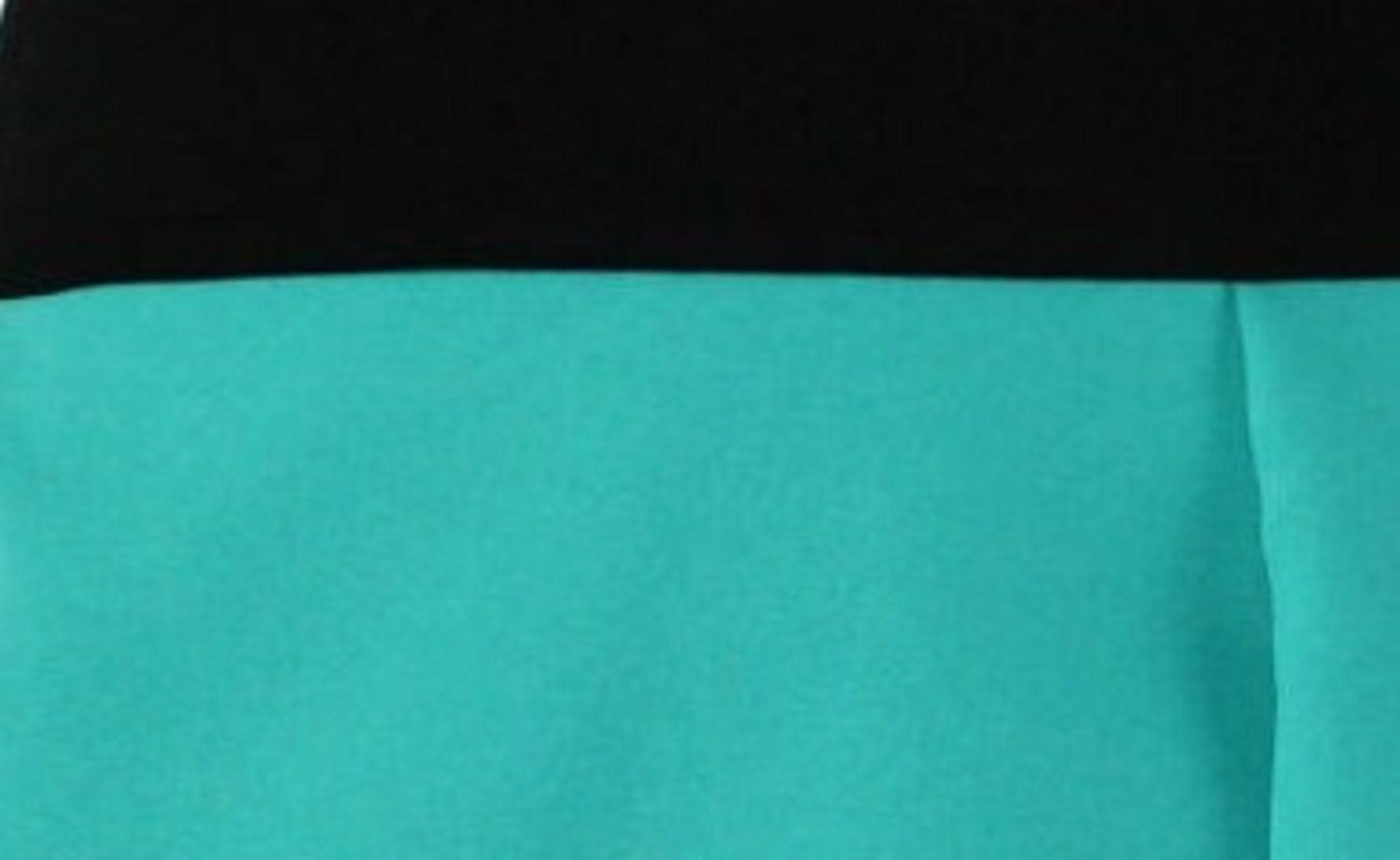 dunkle design Ballonrock elastischer Türkisgrün Türkis Bund Dunkelgrün 65cm Grün