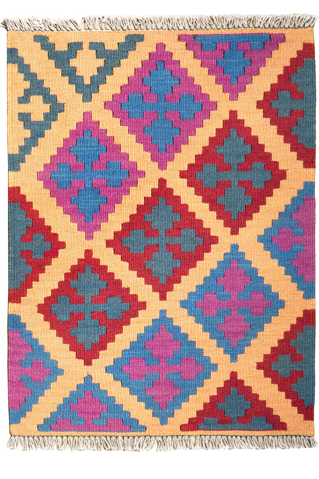 Looma Teppich Kelim Gashgai 89x67cm, rechteckig, Höhe: 5 mm, Gashgai, Schurwolle, Unikat