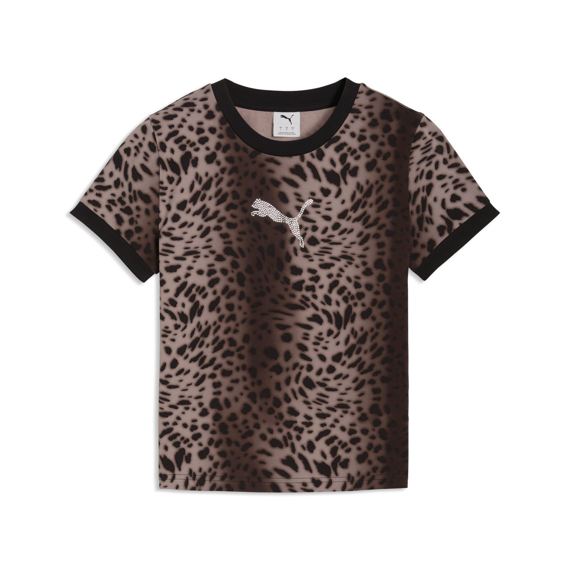 PUMA T-Shirt Essentials Graphics Leo Luxe Slim T-Shirt Damen