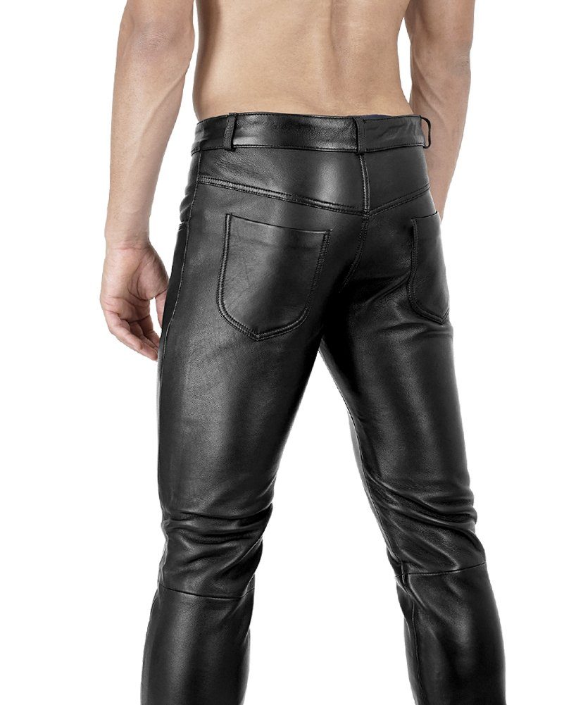 BOCKLE Lederhose Bockle® New STRETCH Tube Lamb Lederhose Lederjeans Lammleder
