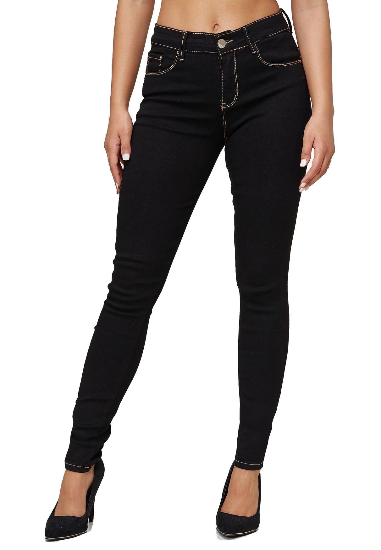 MiSS RJ HighwaistJeans »3537« Damen PushUp Stretch Denim Jeans Dicke