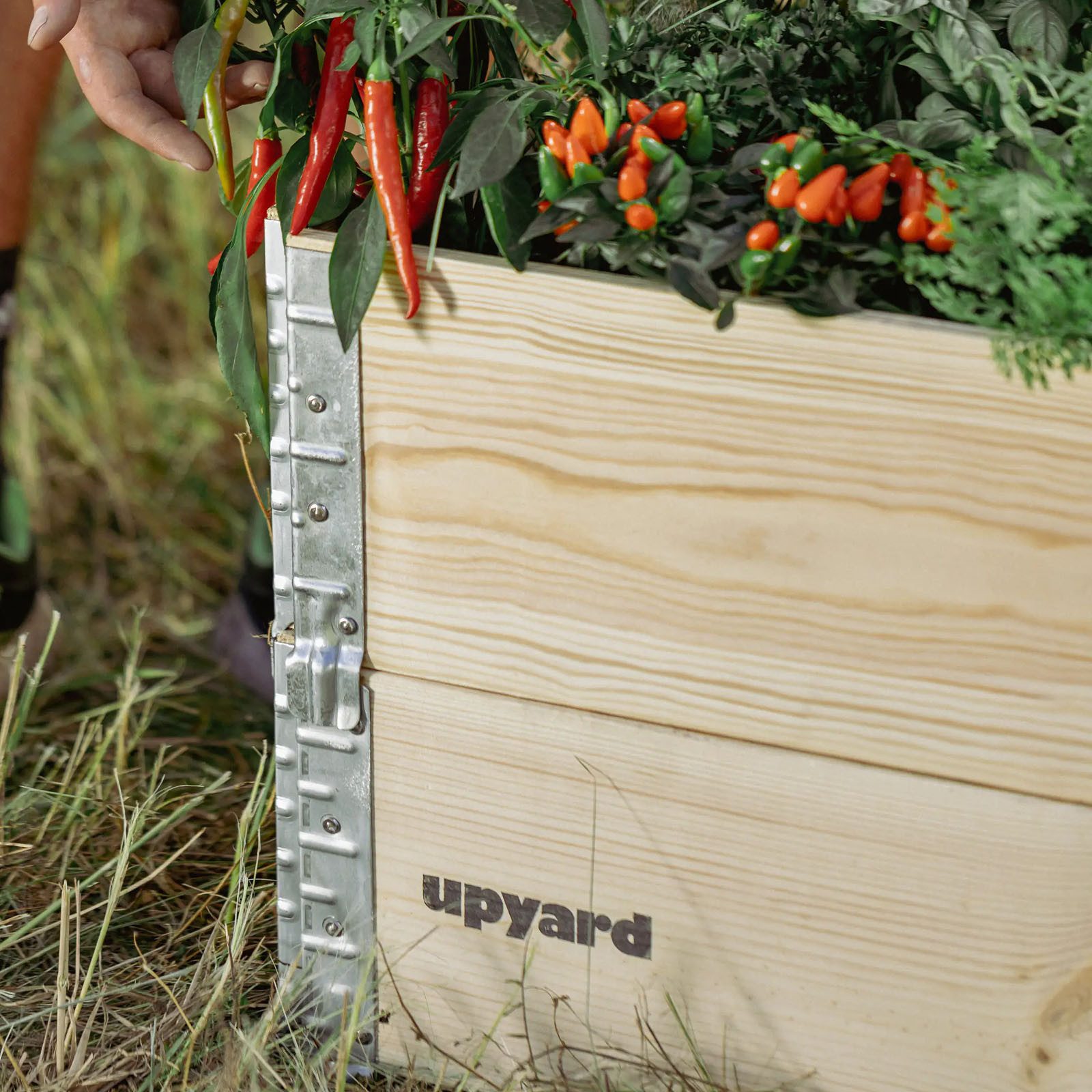 Upyard Hochbeet GardenBox PRO - Palettenrahmen 20 mm Stärke - stapelbar, modularer Aufbau für maximale Individualität im Garten