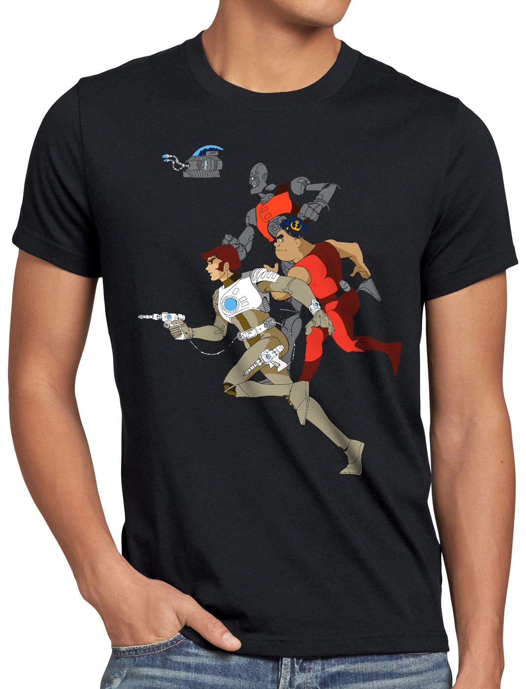 style3 Print-Shirt Herren T-Shirt Comet Besatzung anime raumschiff captain