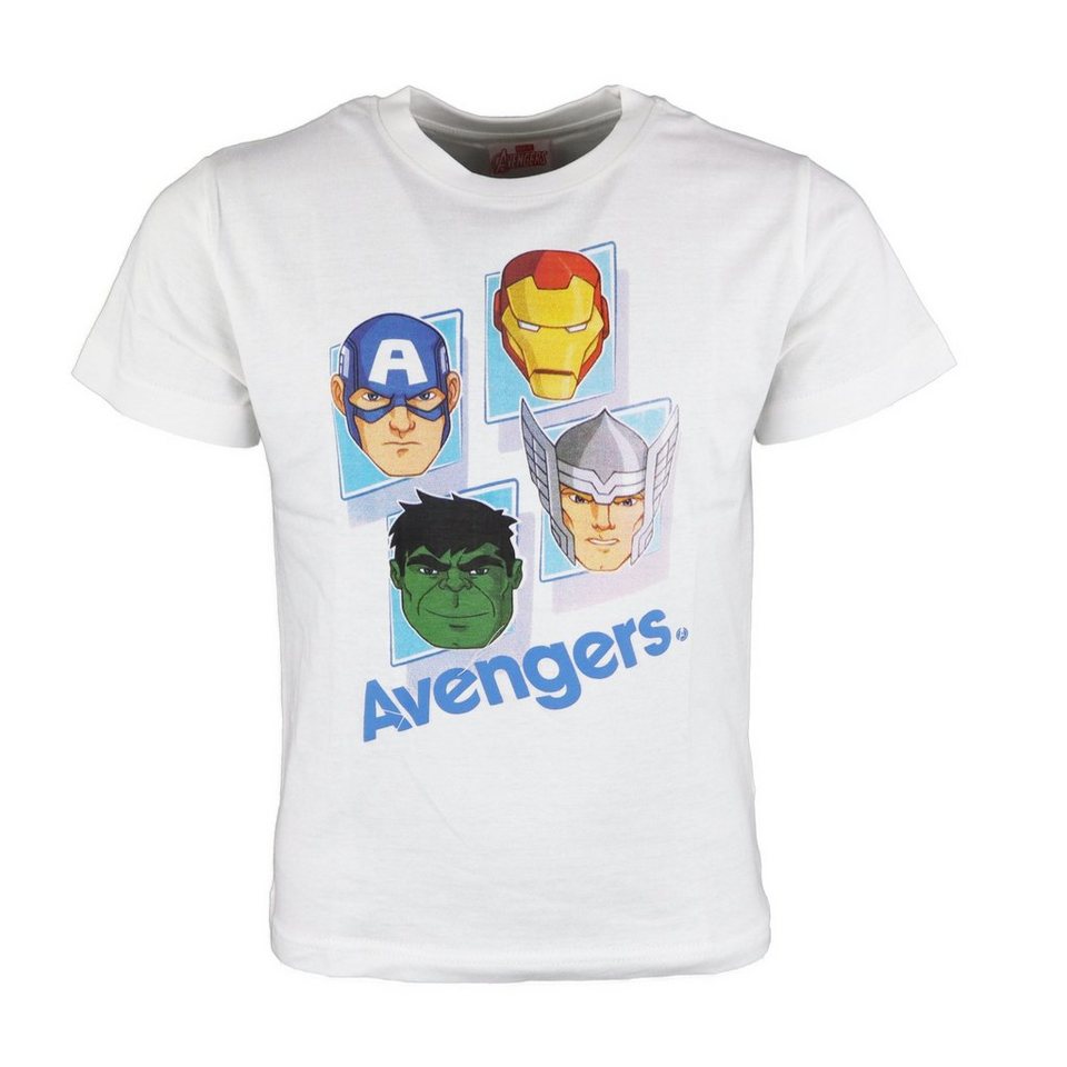 MARVEL T-Shirt Marvel Avengers Kinder Jungen Shirt Gr. 104 bis 134, Hulk,  Thor, Iron Man, captain America