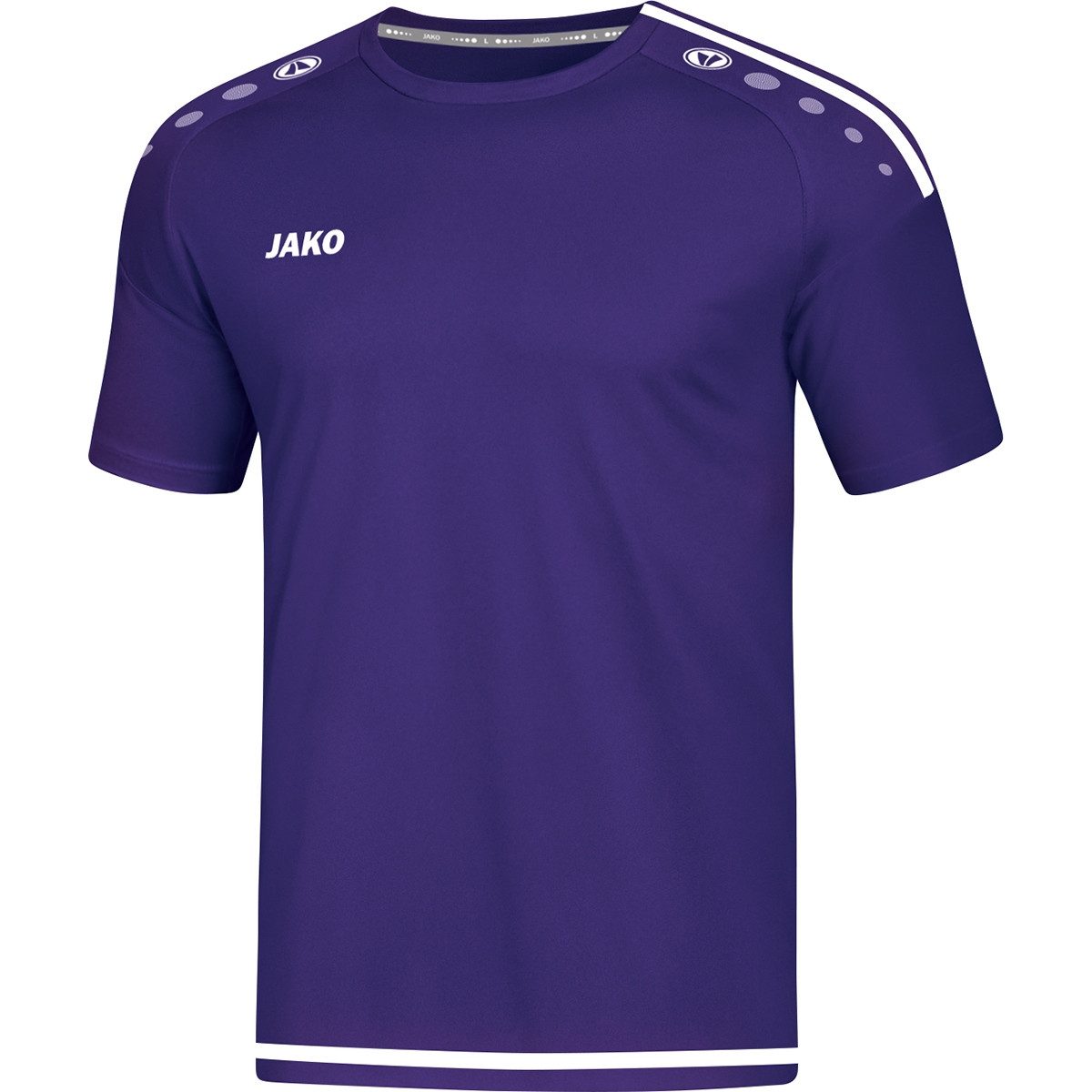 Jako T-Shirt Trikot Striker 2.0 KA (100% Polyester Keep Dry) lila/weiss Herren