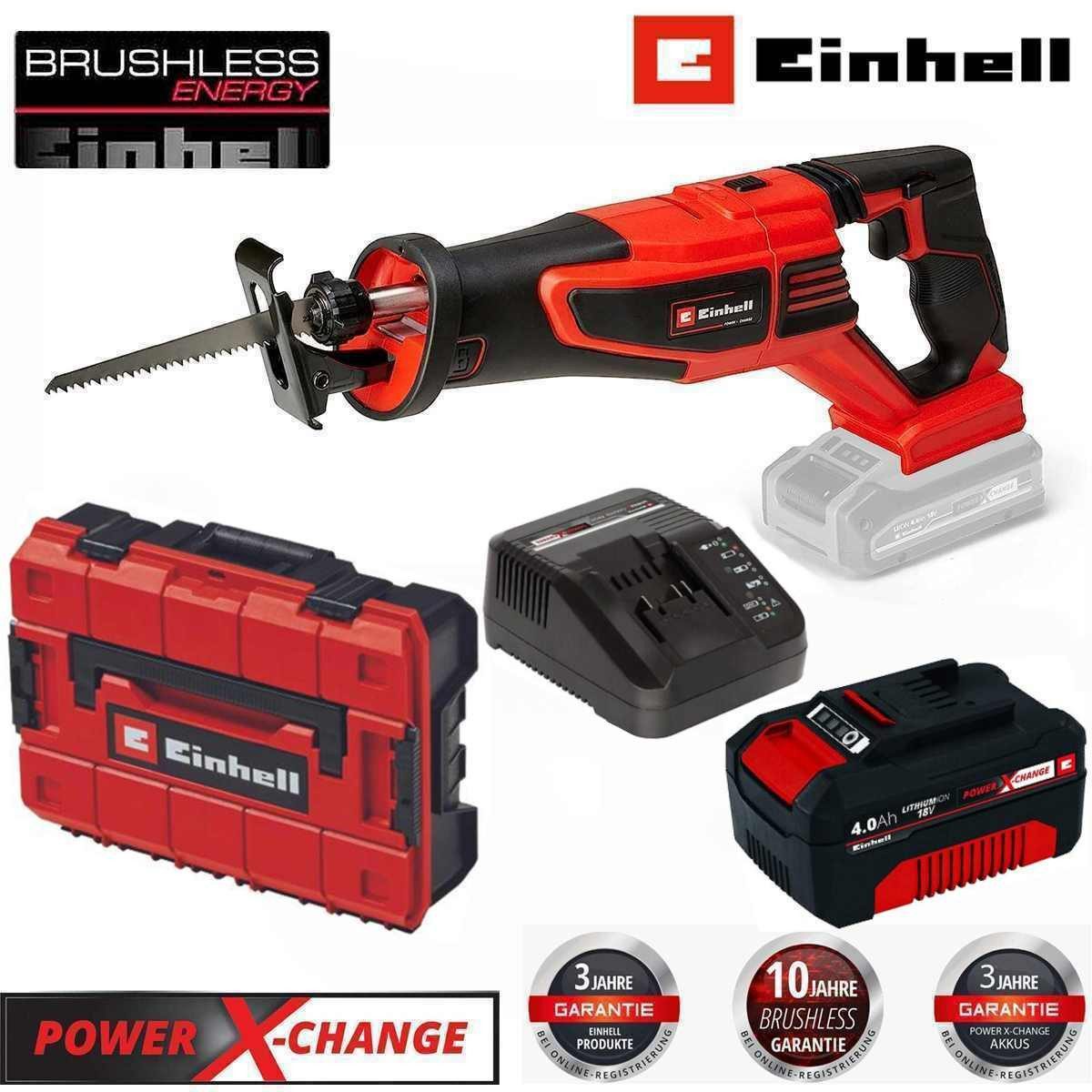 Einhell Akku-Säbelsäge Pro Säbelsäge TP-AP 18/28 Li BL- 28 mm Hub 18V Akku 4.0 Ah + SF Koffer – Bild 2 von 5