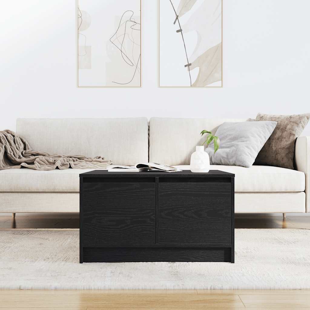 vidaXL Couchtisch Couchtisch mit Schubladen Schwarz Eichen-Optik 70,5x70x40 cm (1-St)