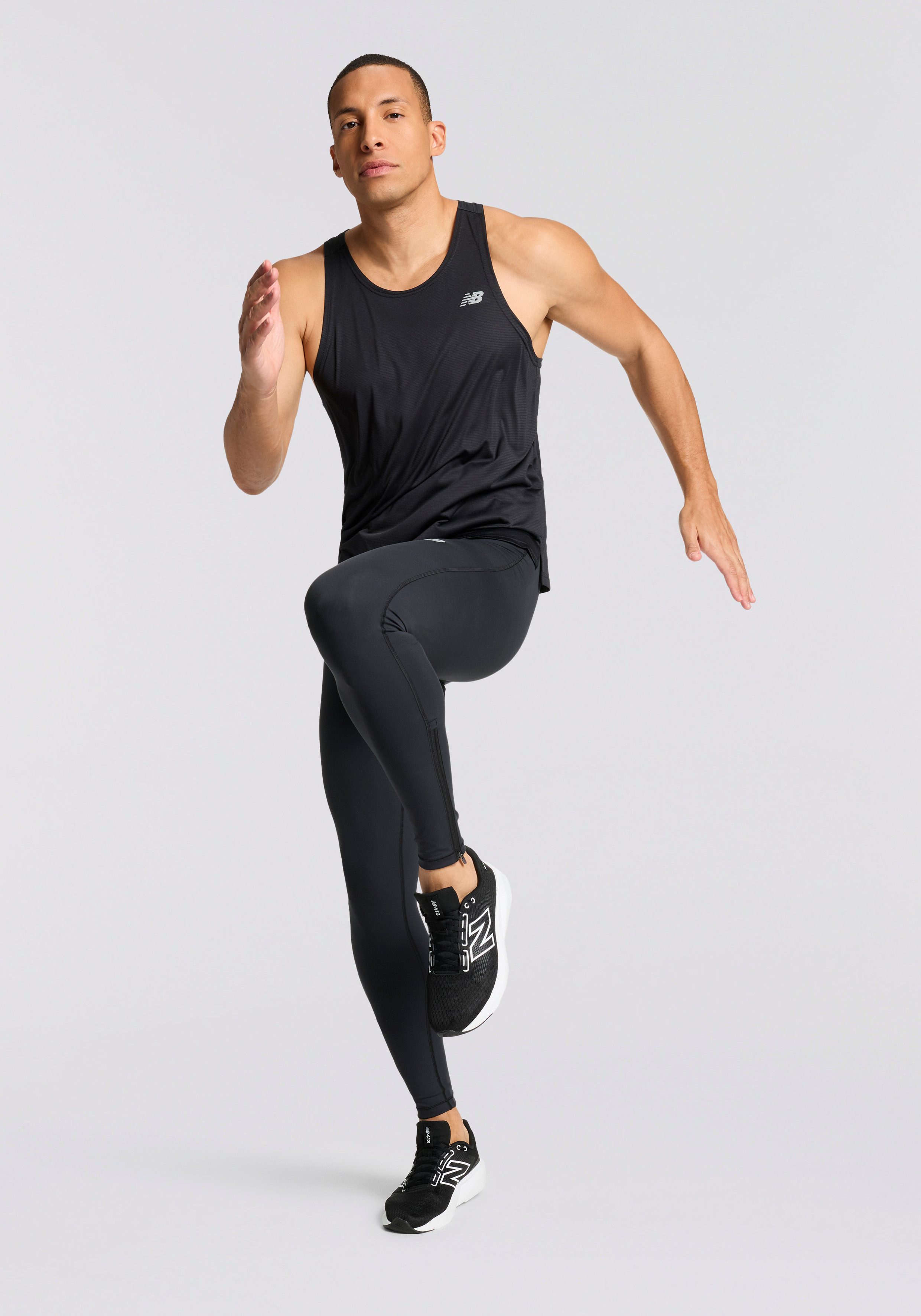 New Balance Lauftights Sleek Tight atmungsaktives Material, mit Elasthan, schnell trocknend