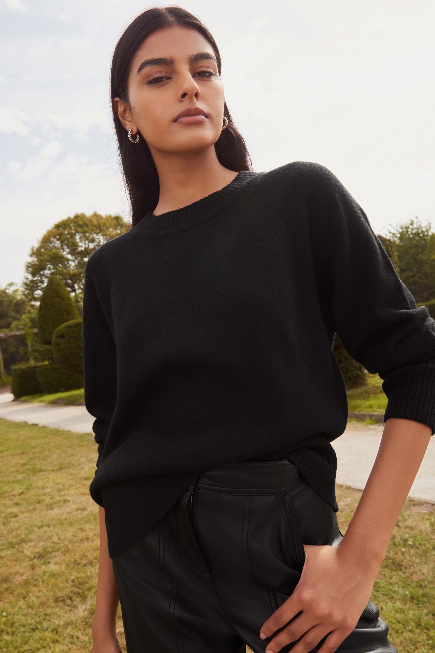 Next Rundhalspullover Premium-Pullover mit Rundhals 100 % Lammwolle (1-tlg)