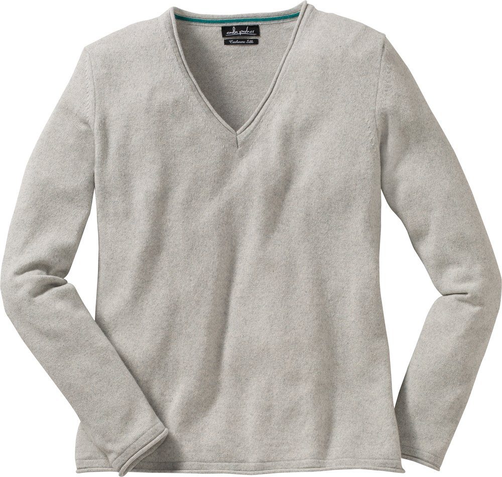 Emilia Parker V-Ausschnitt-Pullover anschmiegsam weich und leicht dank hochwertigen Materialien