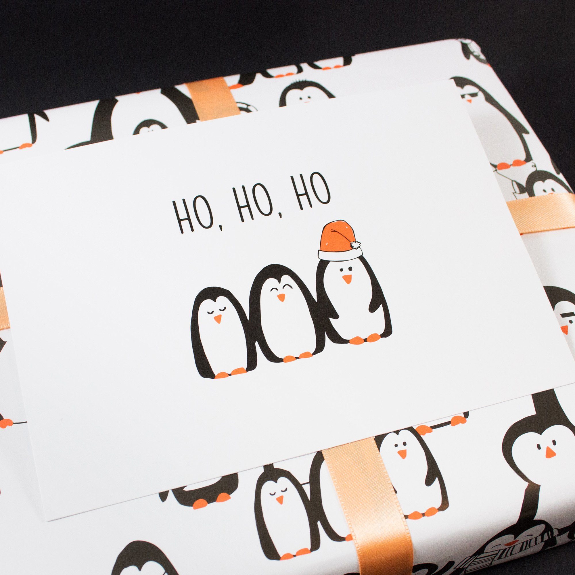 Bow & Hummingbird Postkarte Ho, ho, ho, 100% Recyclingpapier