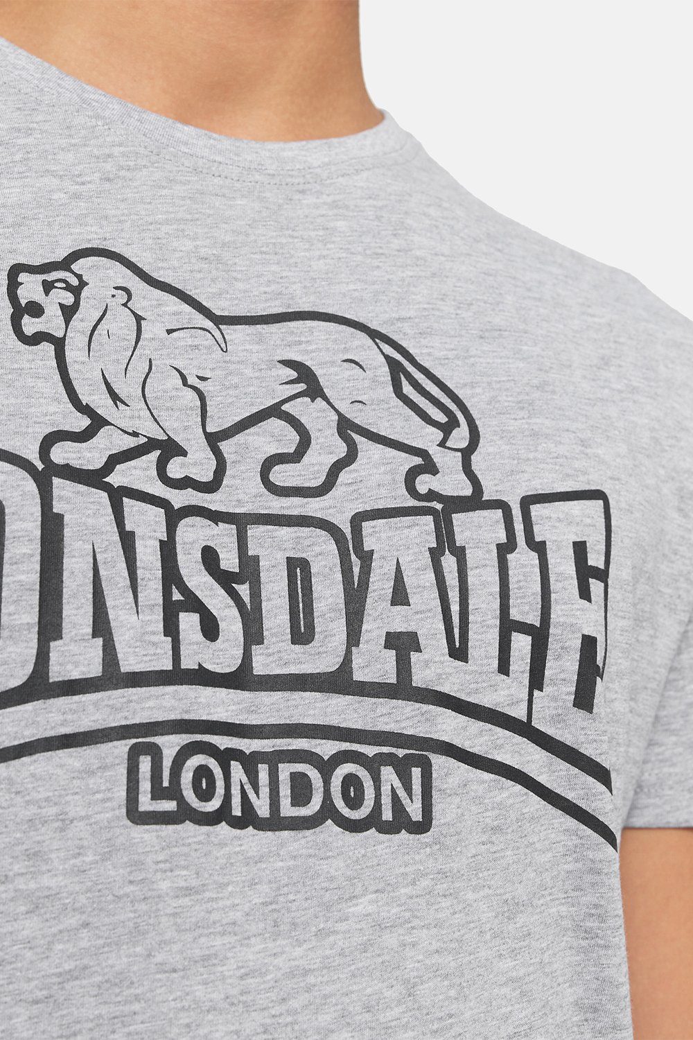 Lonsdale Grey/Black ALLANFEARN T-Shirt Marl