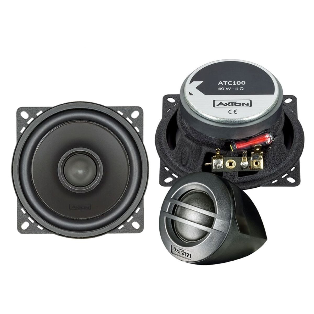 Axton ATC100, 10cm 2-Wege Lautsprecher Komponentensystem Auto-Lautsprecher (60 W, Axton ATC100 10cm 2-Wege Lautsprecher Kompo System)