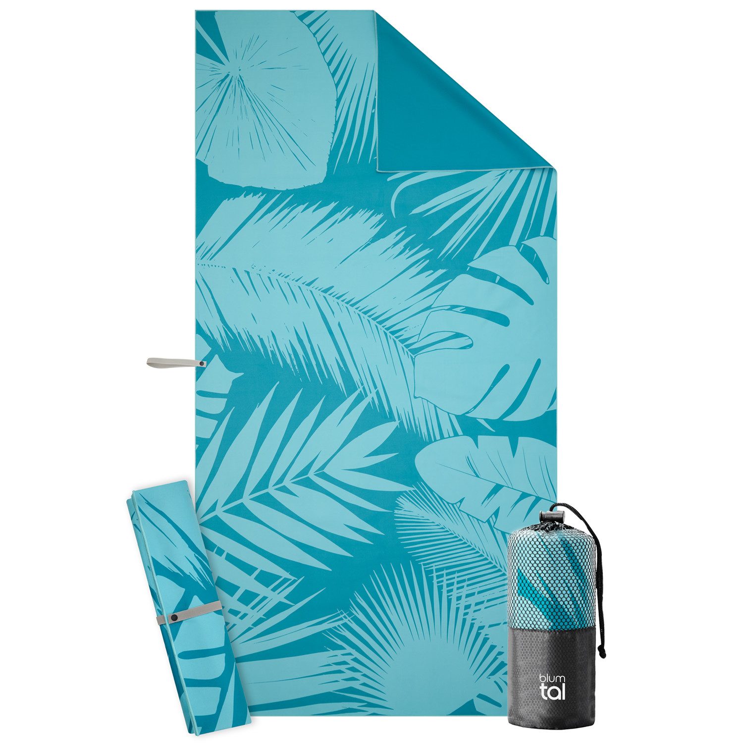 Reisehandtuch Strandhandtuch 90x180 cm aus Mikrofaser - kompakt & schnelltrocknend
