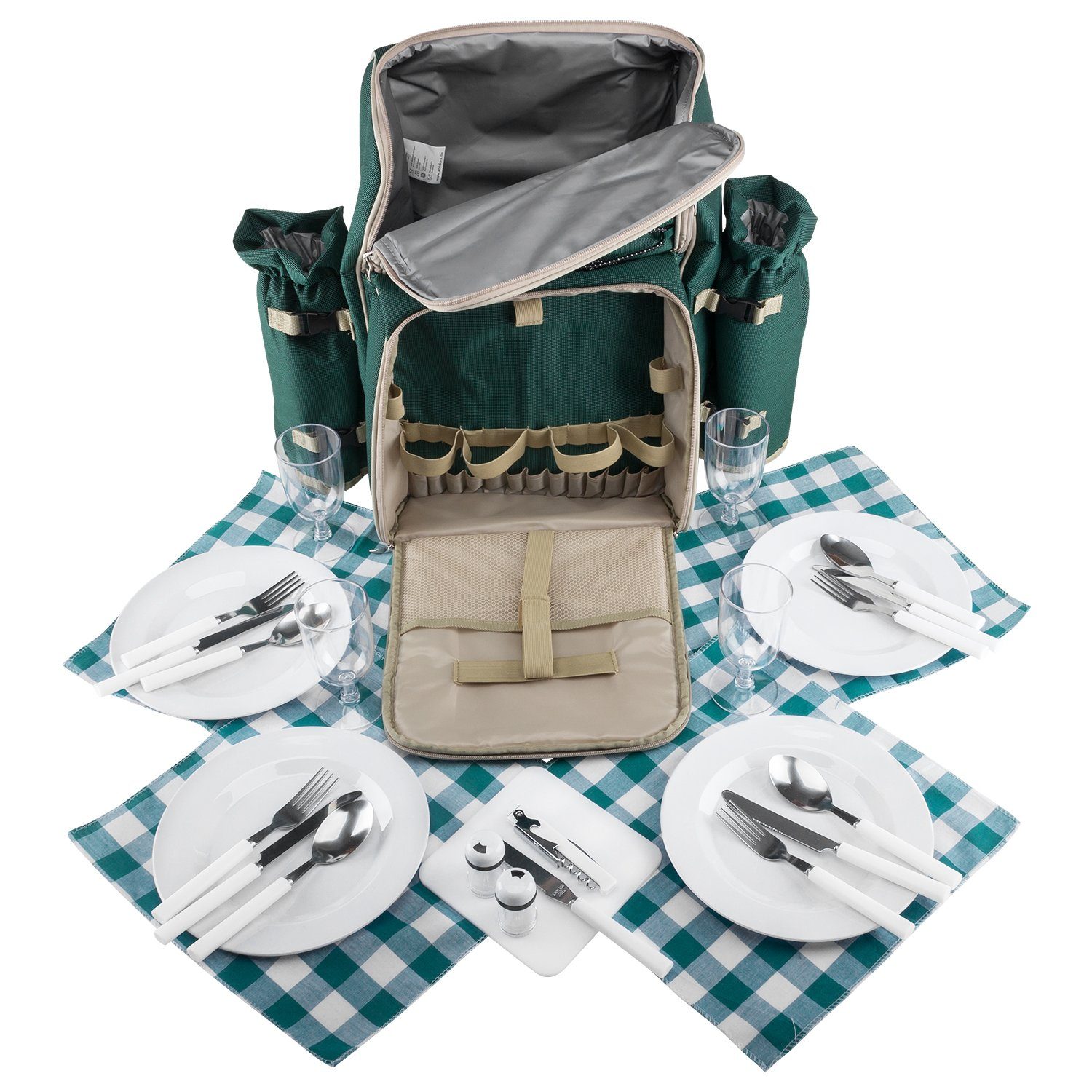 anndora Picknickrucksack Wanderrucksack Rucksack für 4 günstig online kaufen