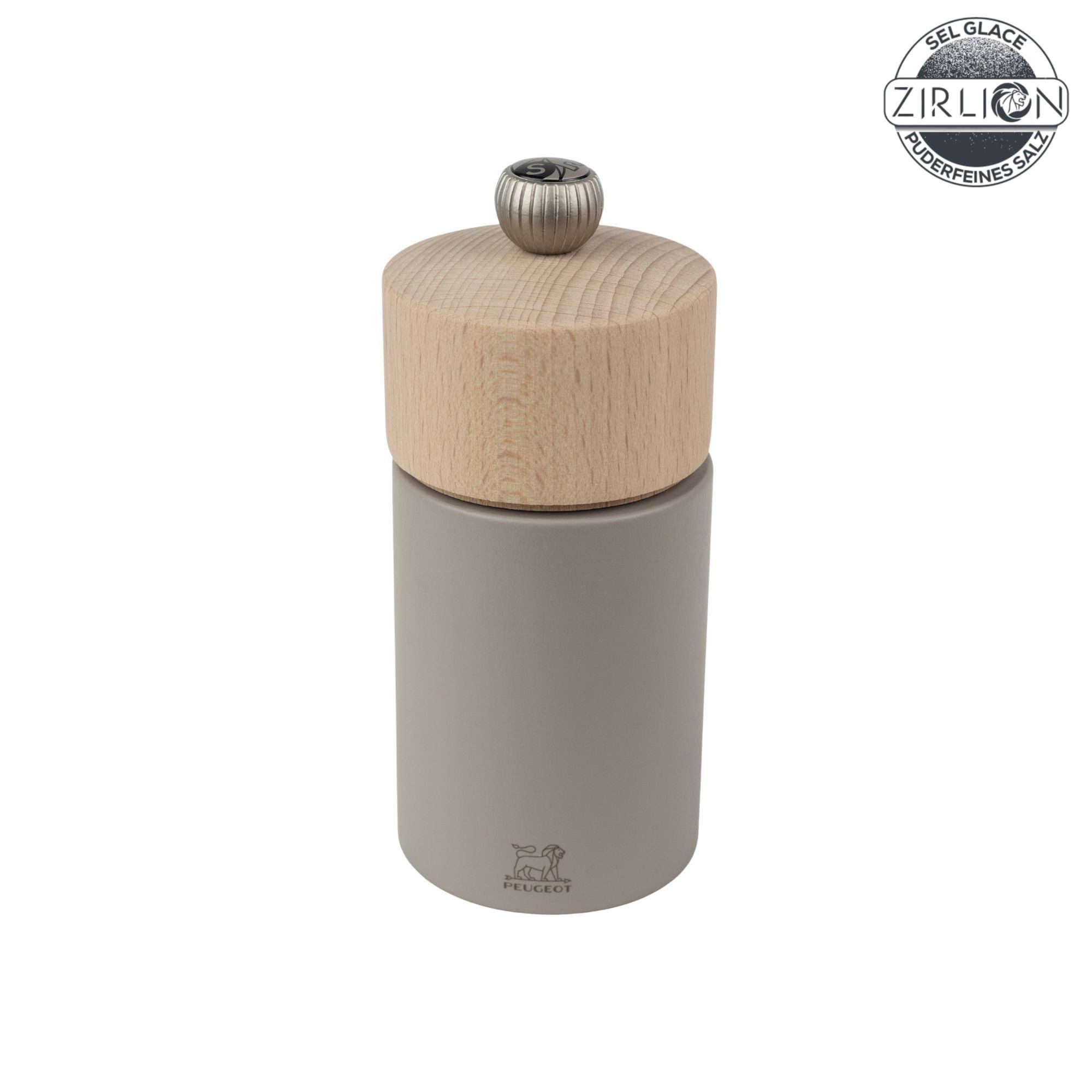 PEUGEOT Salzmühle BOREAL 12cm Zirkonia-Mahlwerk Buchenholz Kieselgrau Manuell