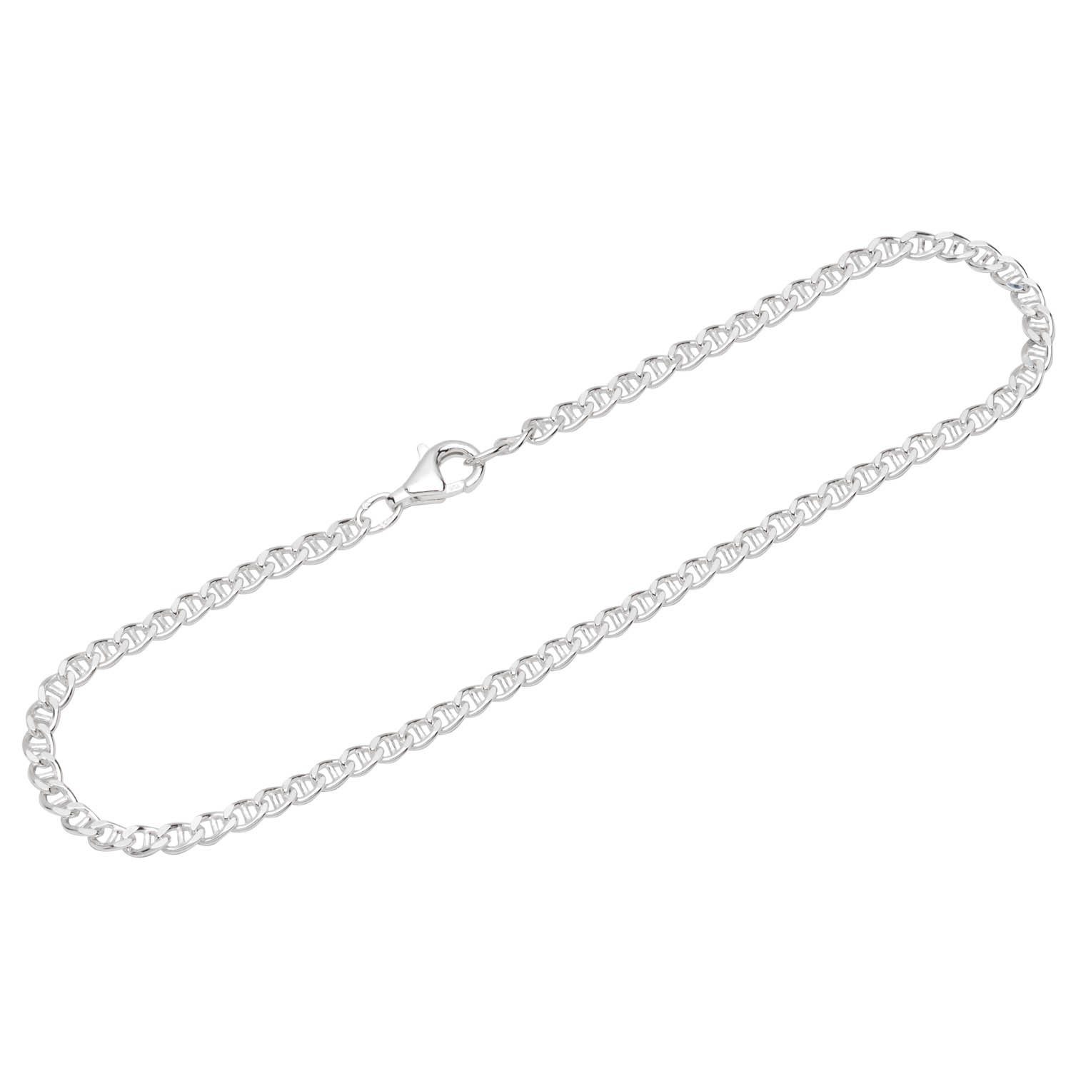 Fußkette Fusskette 925 Silber 26cm Stegpanzerkette Damen