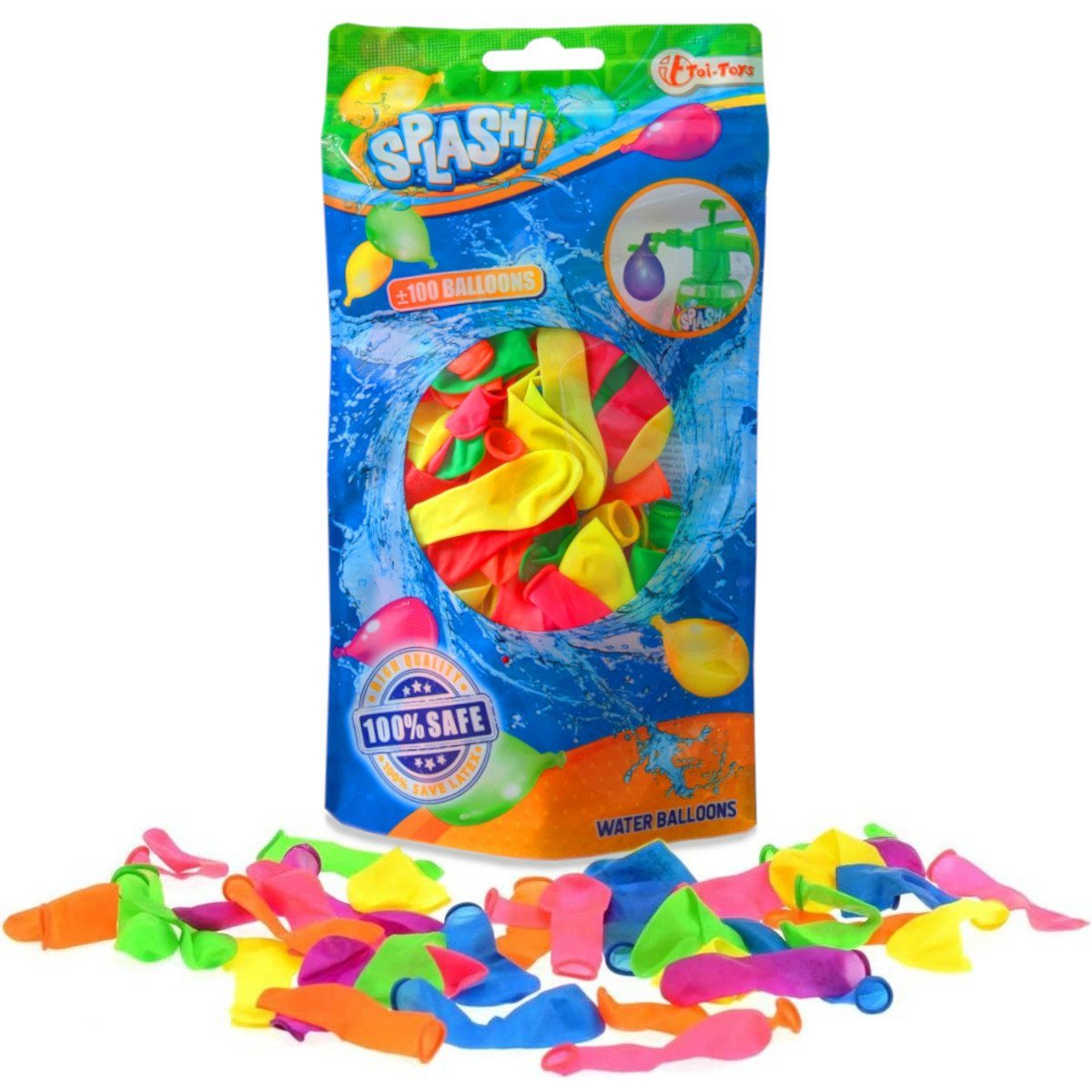 Toi-Toys Badespielzeug SPLASH HQ Wasserballons (100 Stück), im Beutel