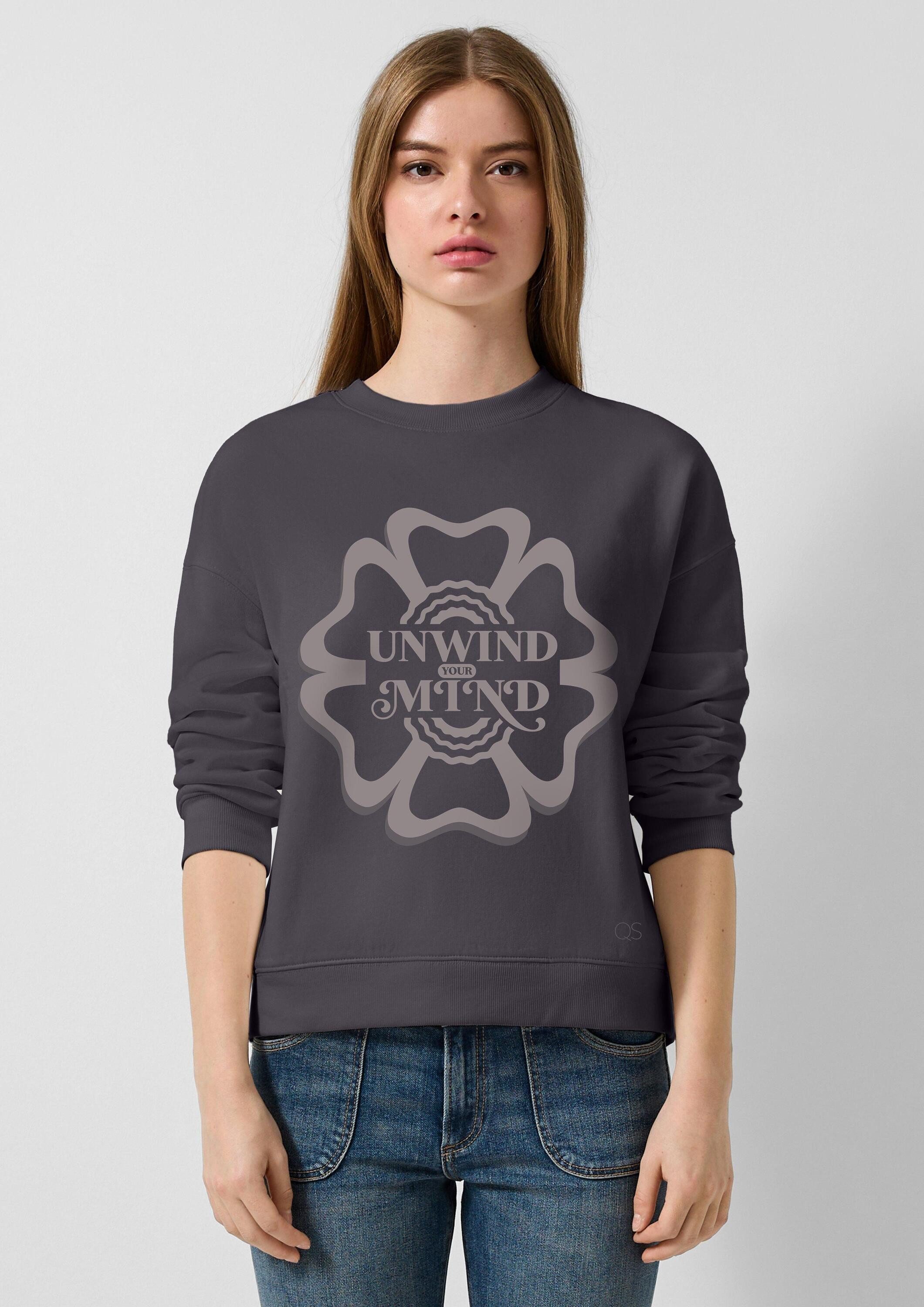 QS Sweatshirt Sweatshirt Weiches Sweatshirt mit günstig online kaufen