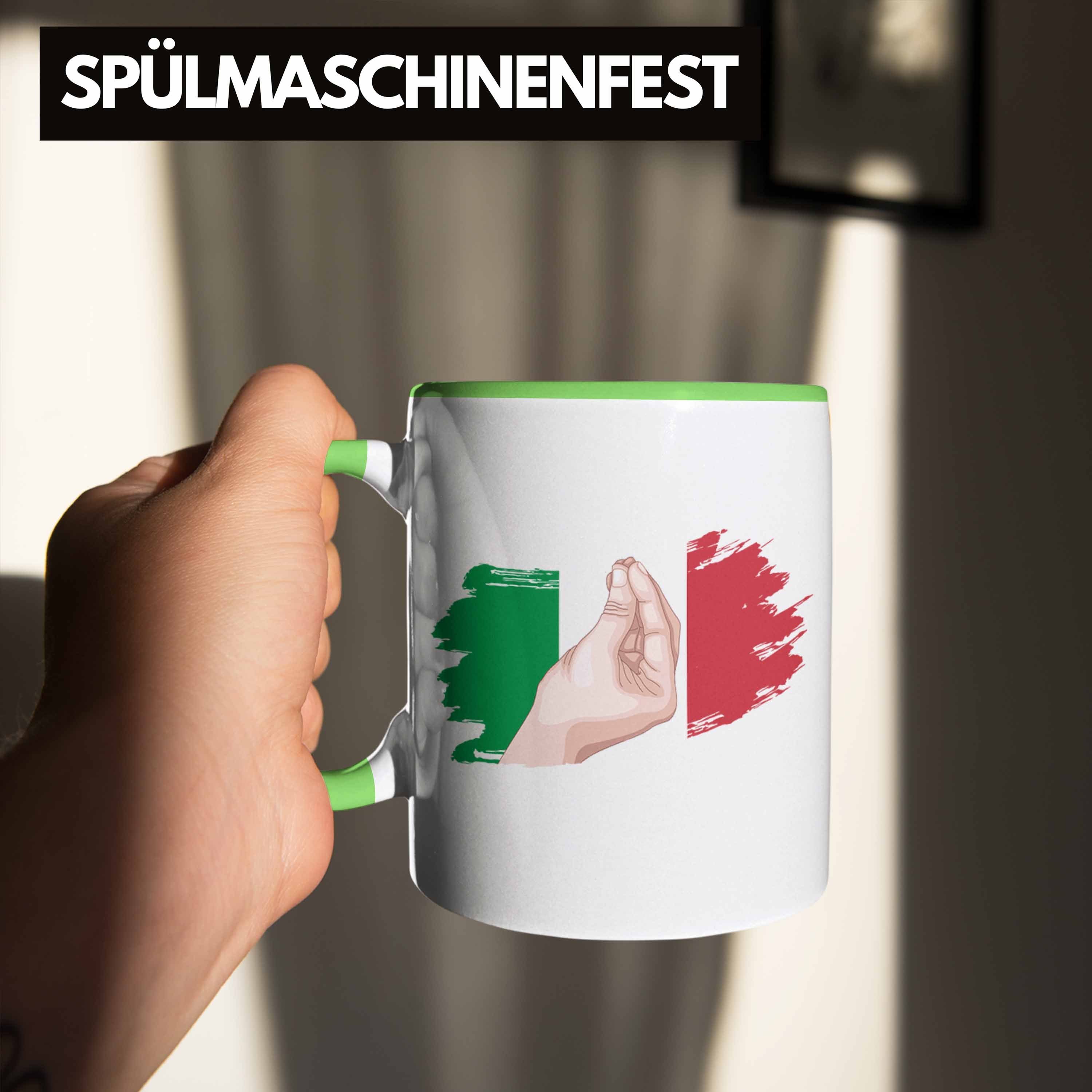 Urlaub Tasse Grün Lustiges Italiener Italien Rom Geschenk Tasse Trendation für