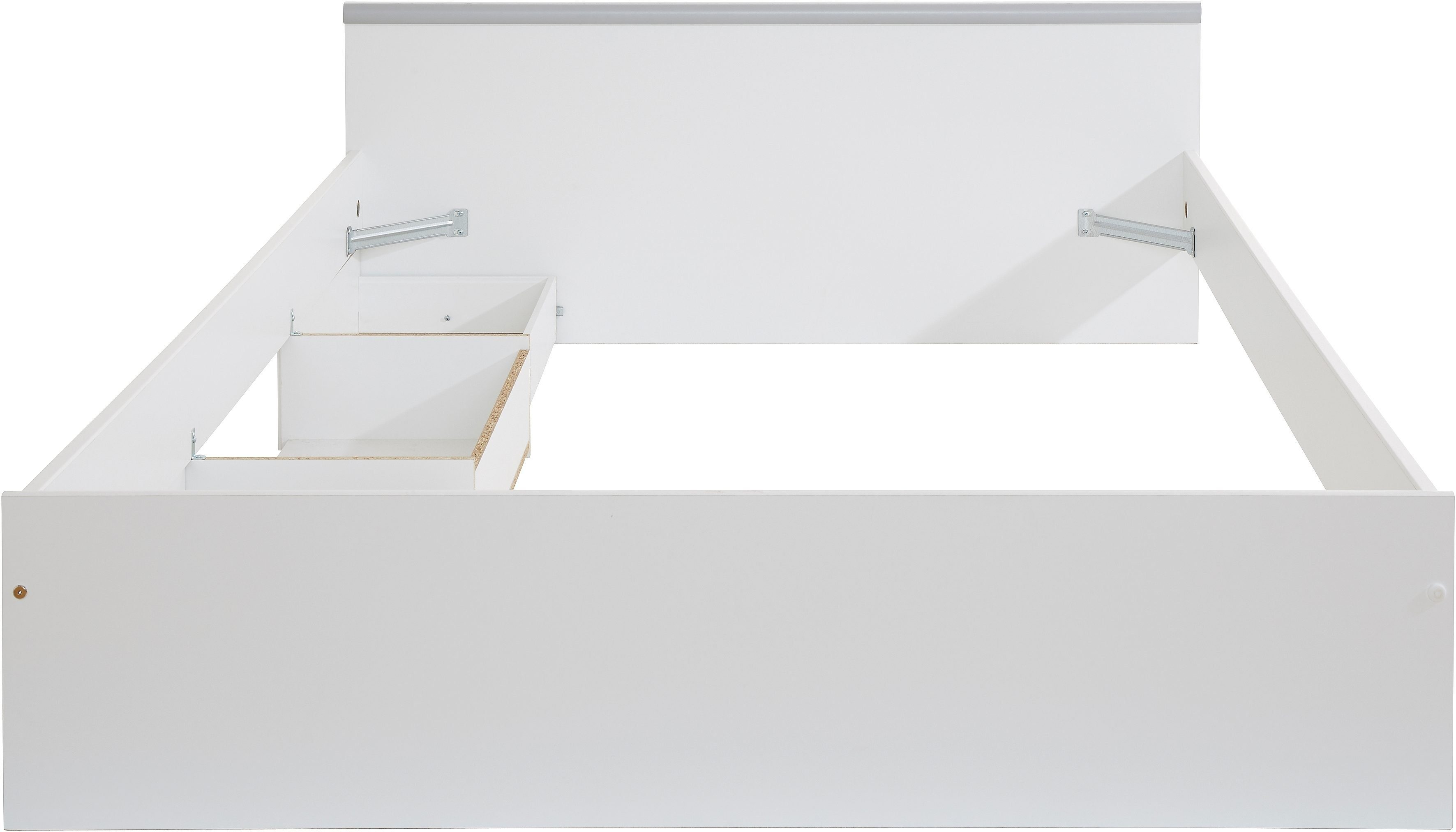 Parisot Funktionsbett Stauraumbett, in 2 Breiten, pflegeleichte Kunststoffoberfläche, mit extra Stauraum – Bild 4 von 5