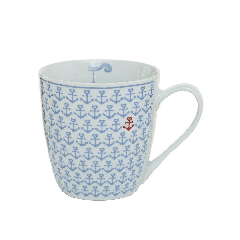 BOLTZE GRUPPE Becher Jumbobecher Ebbe & Flut' Anker blau grau rot & weiß 400 ml 3er Set – Bild 2 von 4