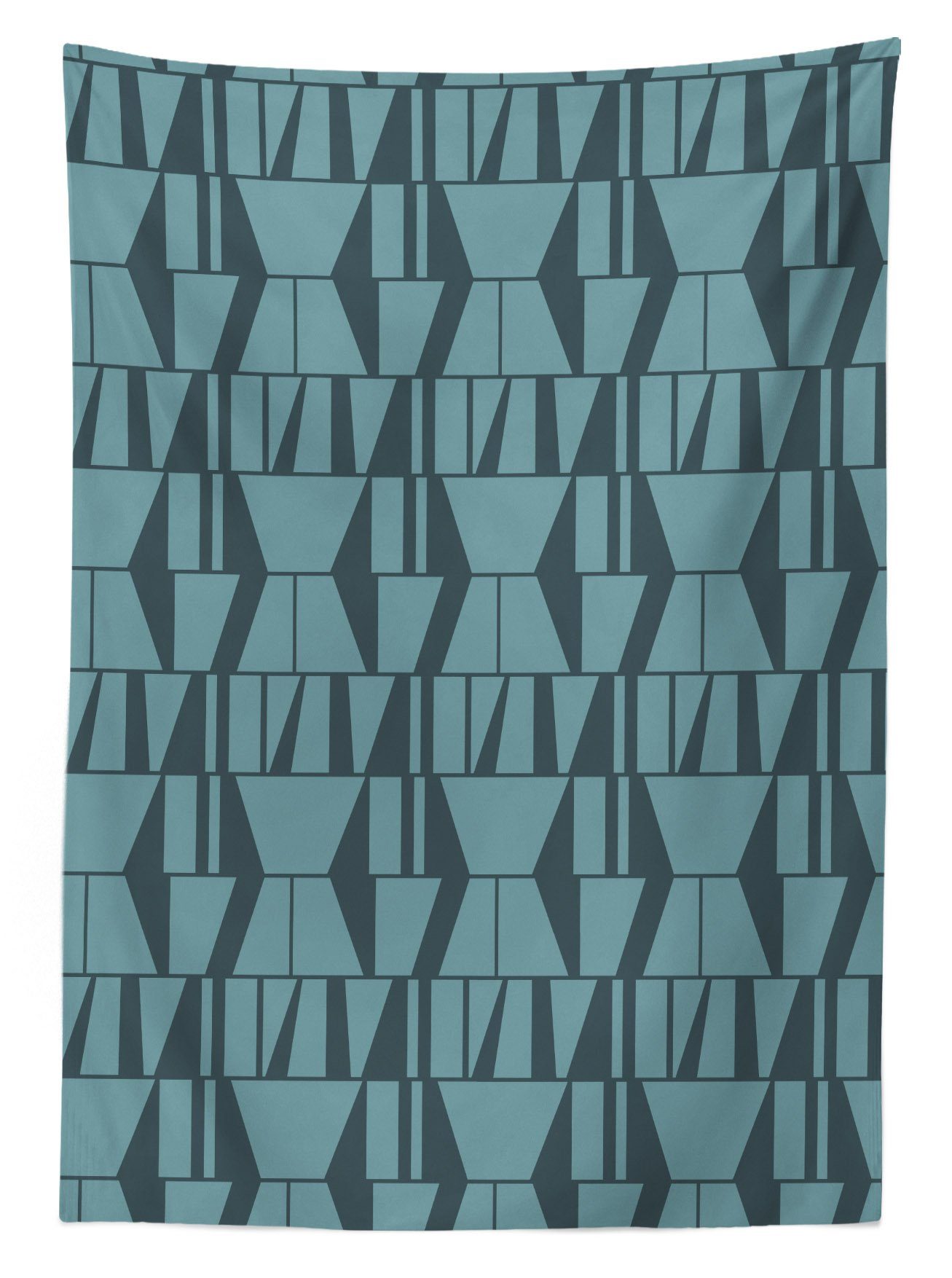 Außen Abakuhaus Blau Farben, Klare Für den Tischdecke Farbfest Triangles Quadrat geeignet Moderne Waschbar Bereich