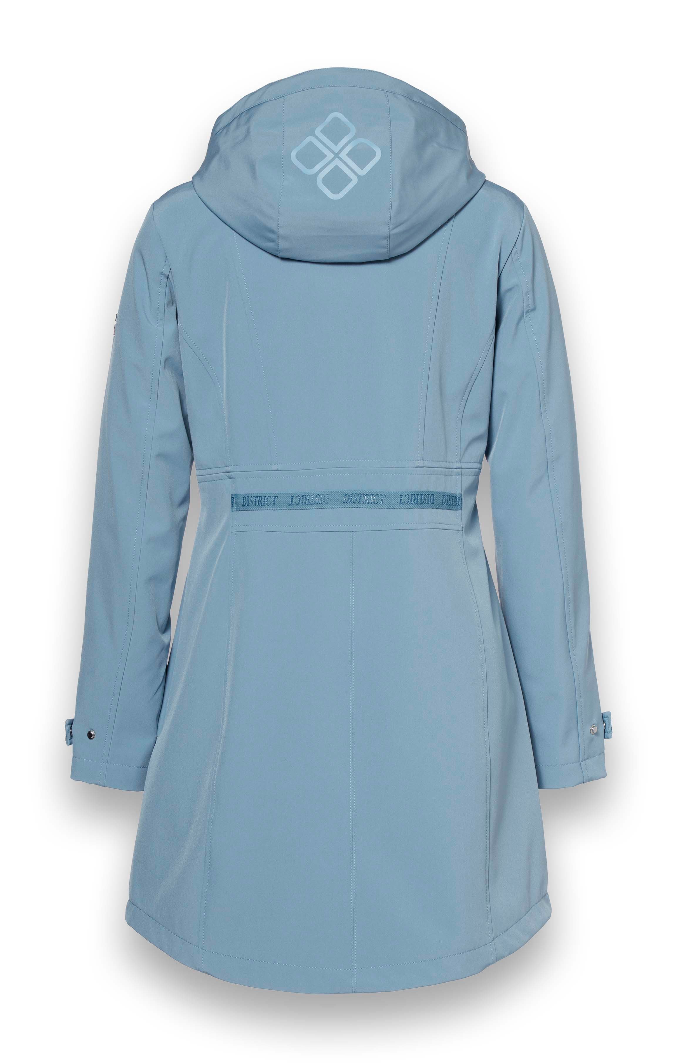 District Funktionsjacke Übergangsjacke Poppy (Parka, mit Kapuze, wasserabweisend) hellblau