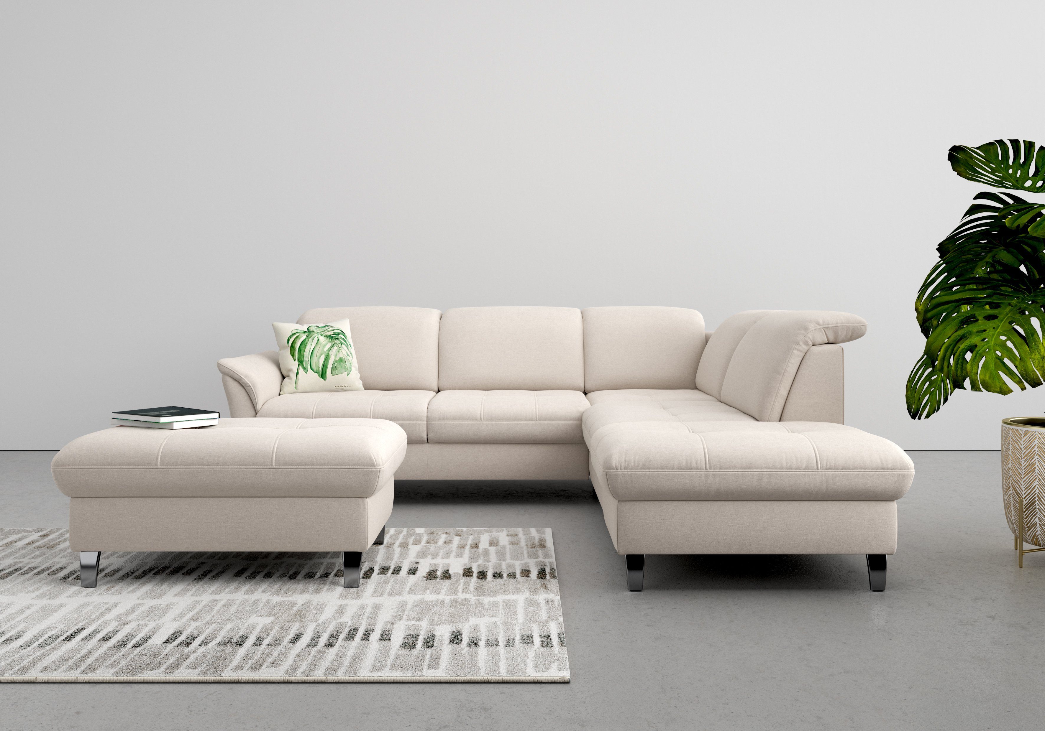 sit&more Ecksofa Maggiore, wahlweise mit Kopfteilverstellung, Bettfunktion und Stauraum | Ecksofas